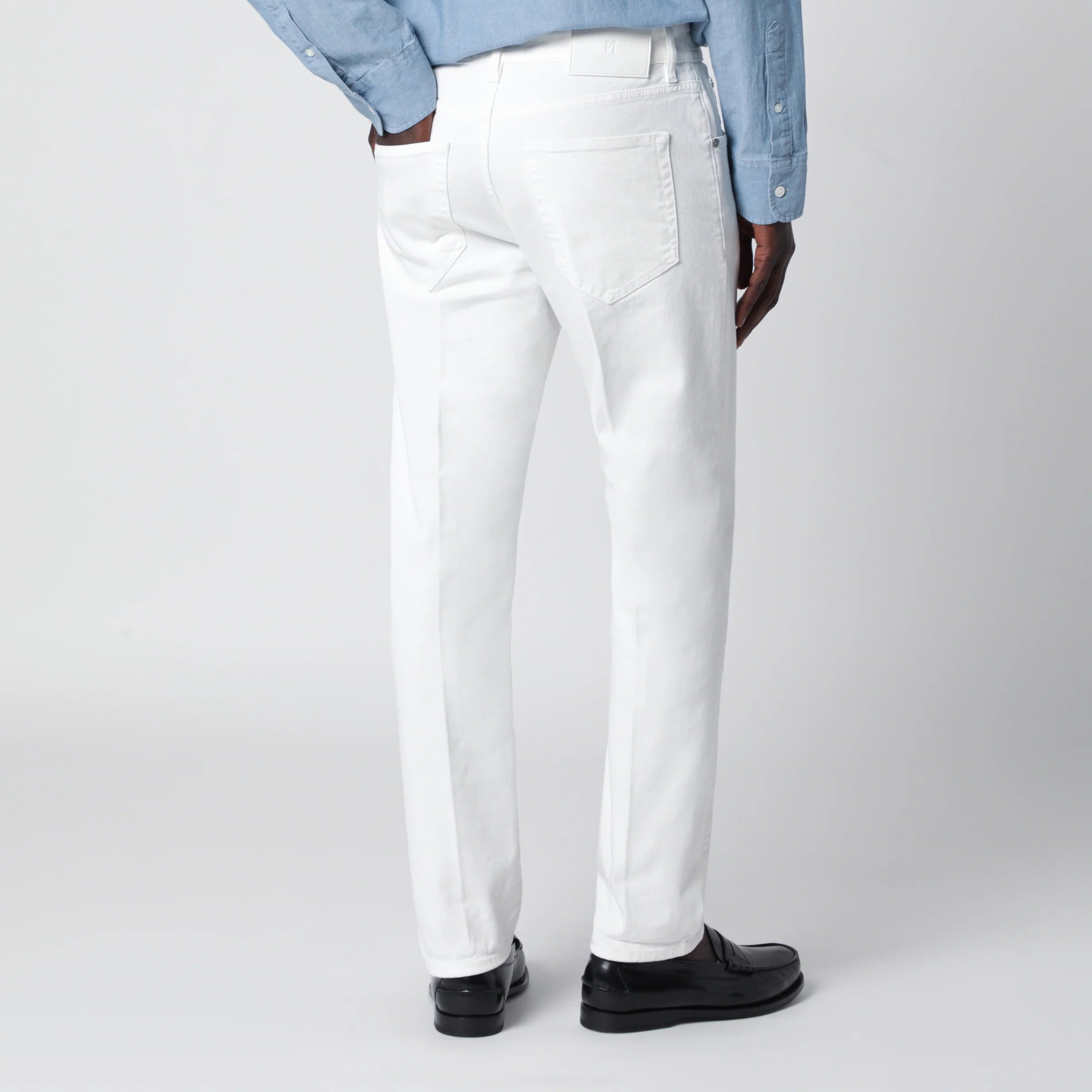 PT Torino Denim White Reggae Tapered Trousers