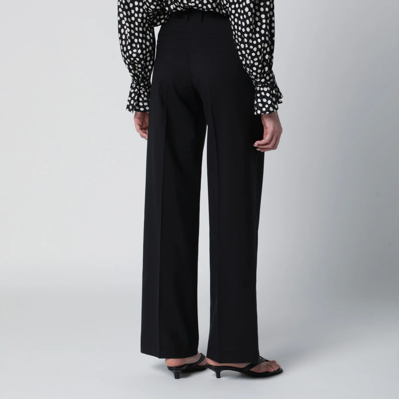 PT Torino Black wool trousers