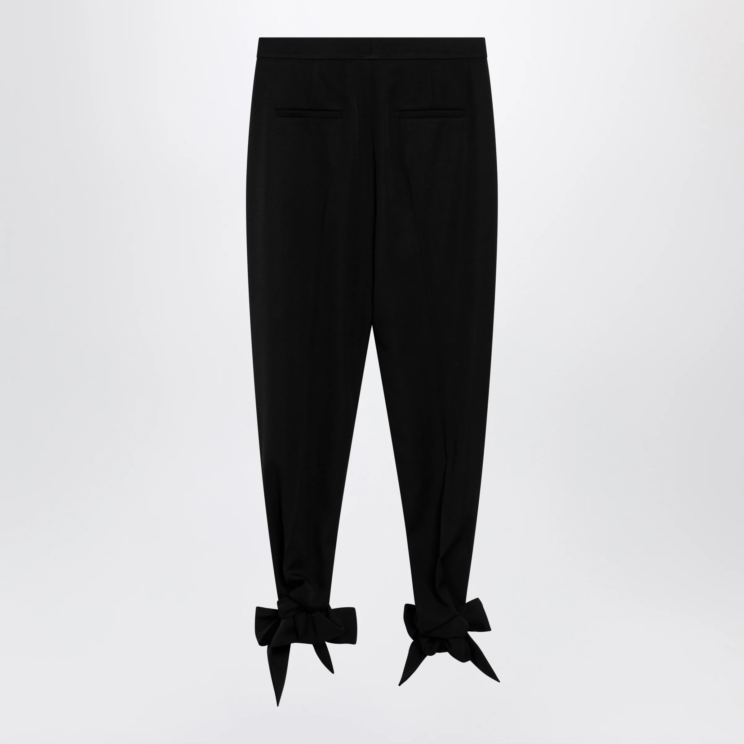 Chloé Black pleated fluid crêpe de chine trousers