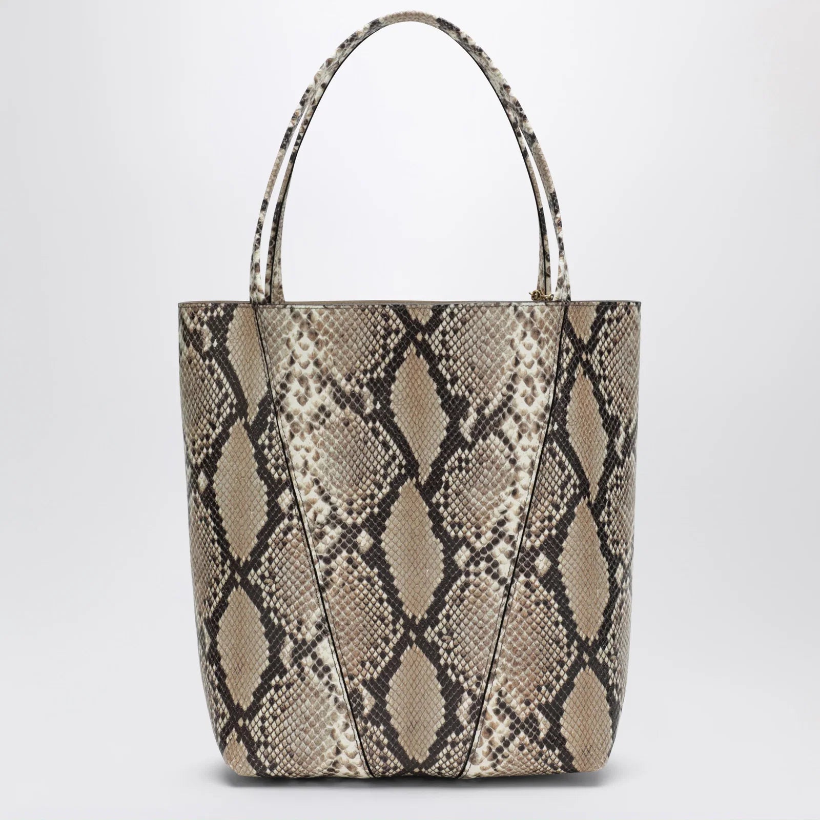 Large Chloé Spin tote bag in python-effect leather