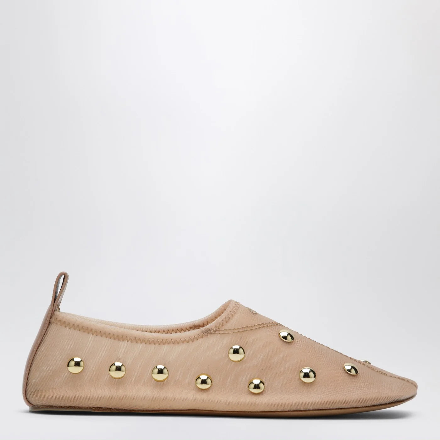 Chloé Rita Blushy Beige ballet flats in transparent mesh
