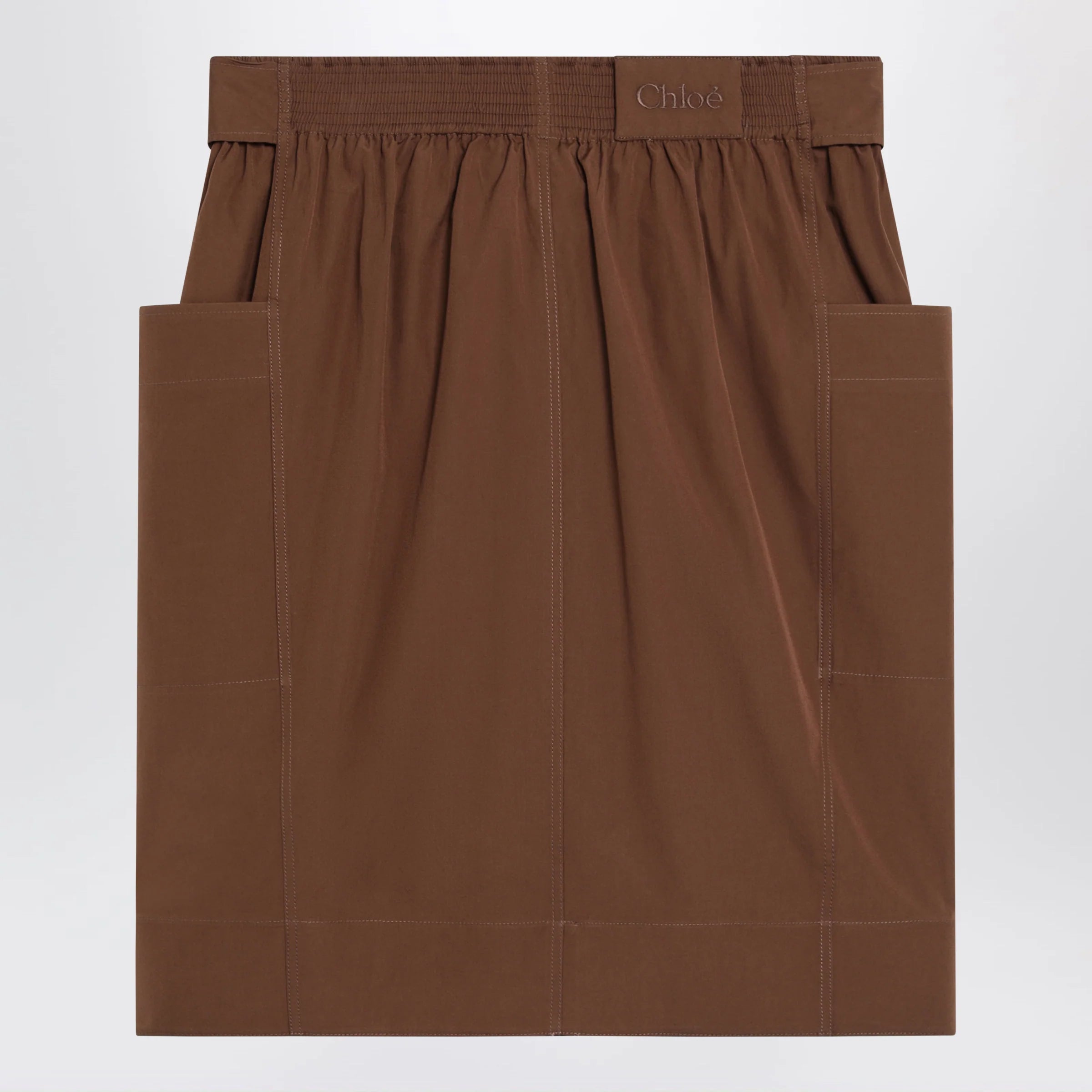 Chloé Brown skirt with oversized bow