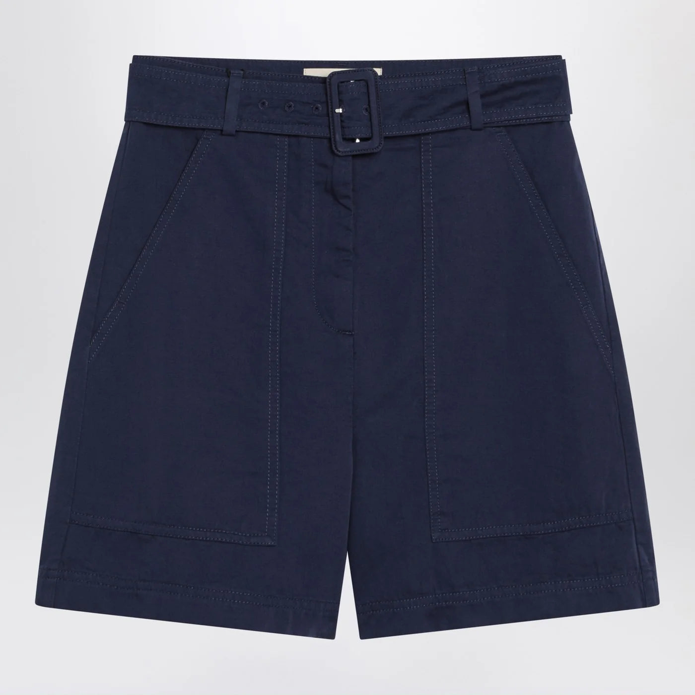 Weekend Max Mara Bermuda blue in cotton and linen