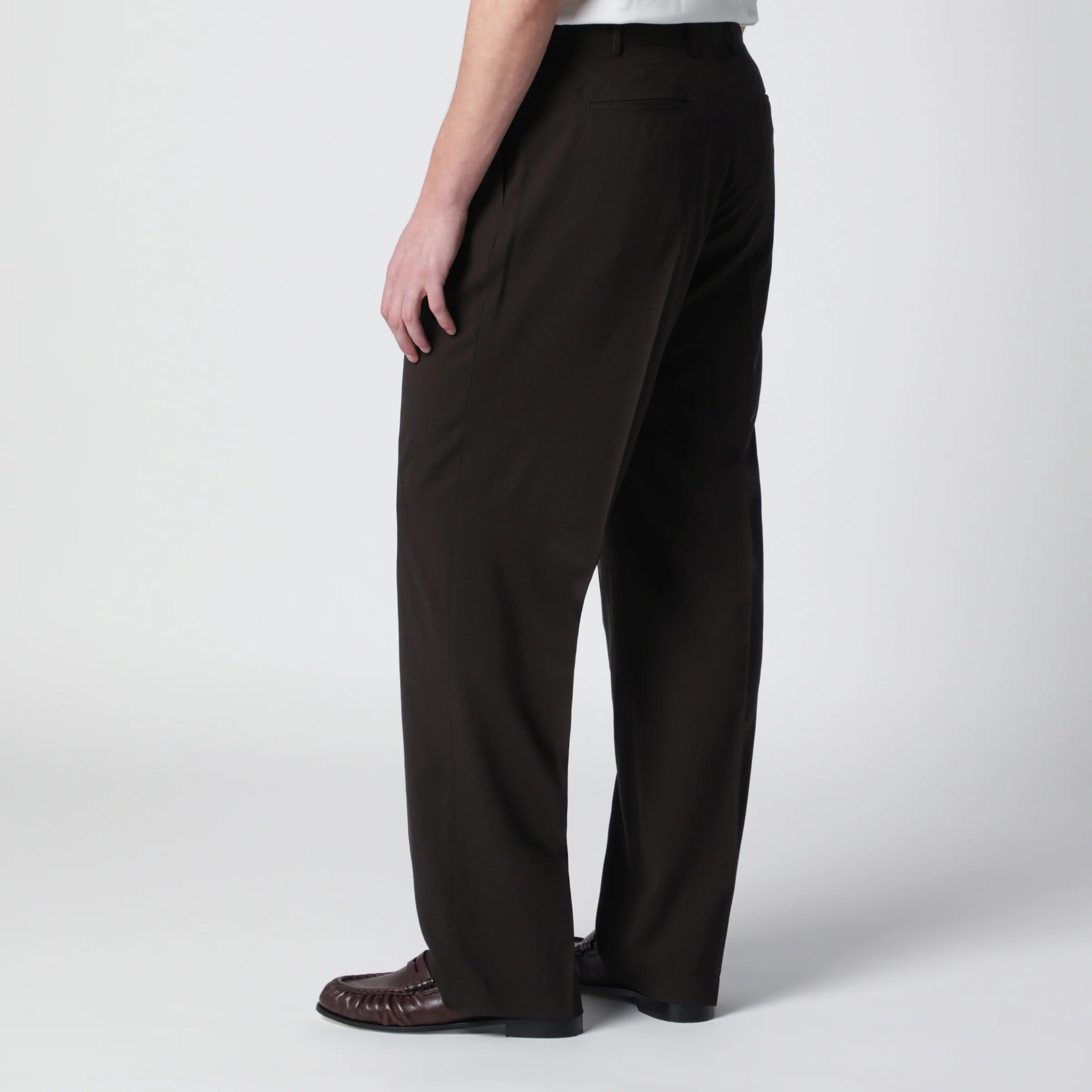 PT Torino Brown wool trousers