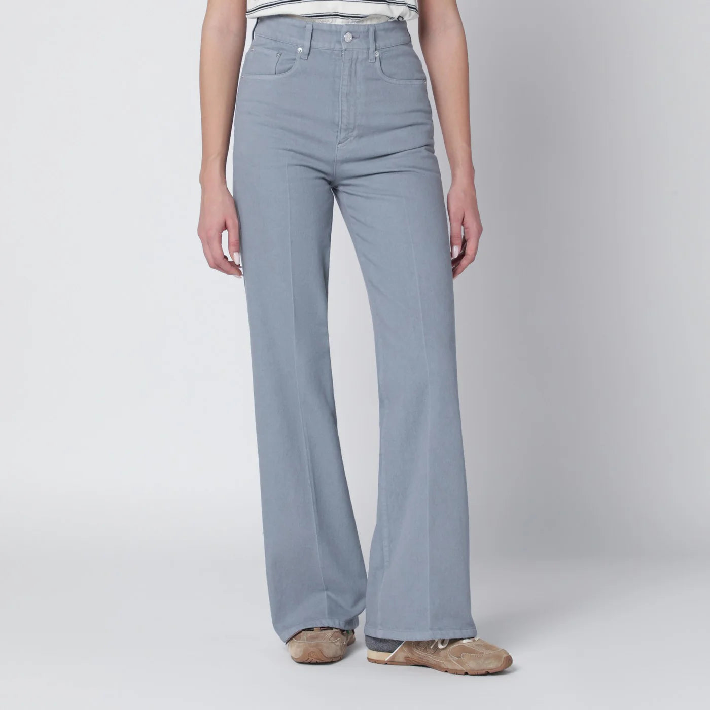 A.P.C. Blue-grey cotton trousers