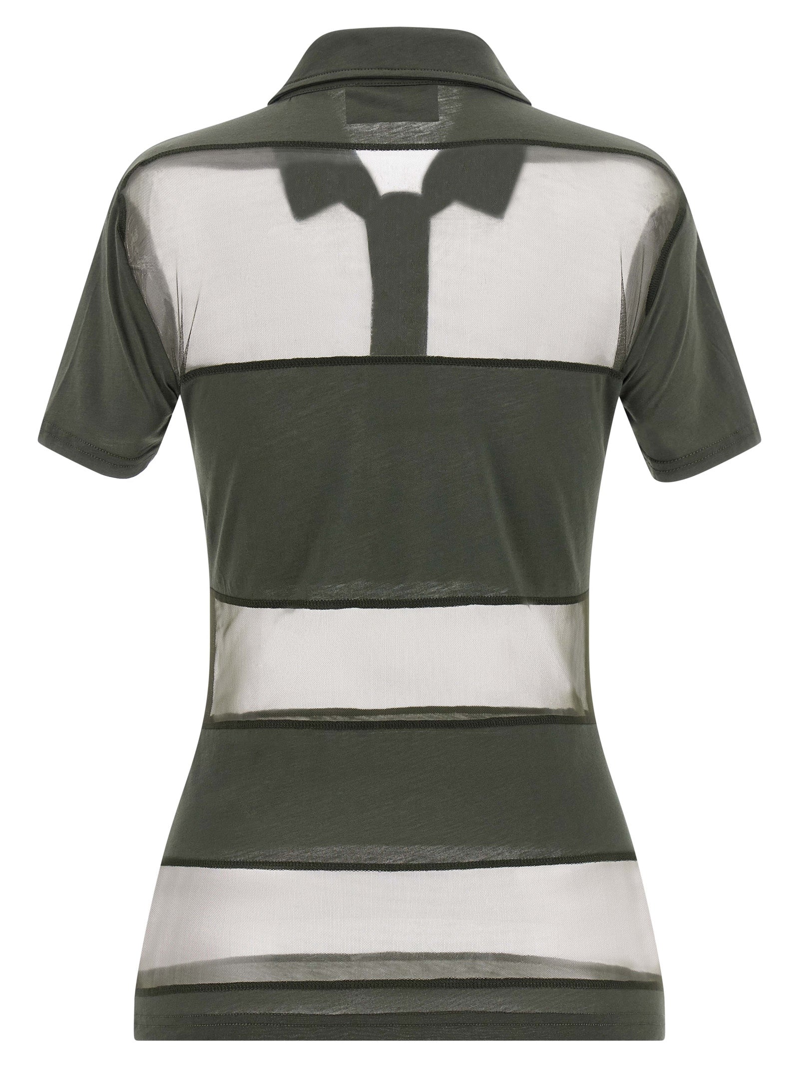 Coperni Sheer Striped Polo Shirt