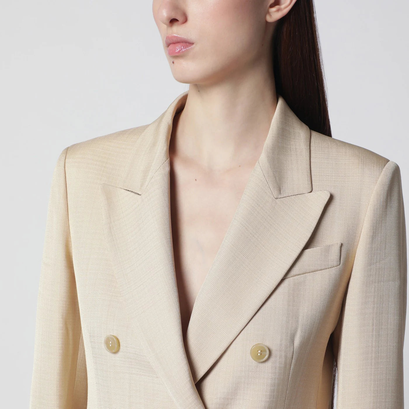 P.A.R.O.S.H. Champagne double-breasted jacket