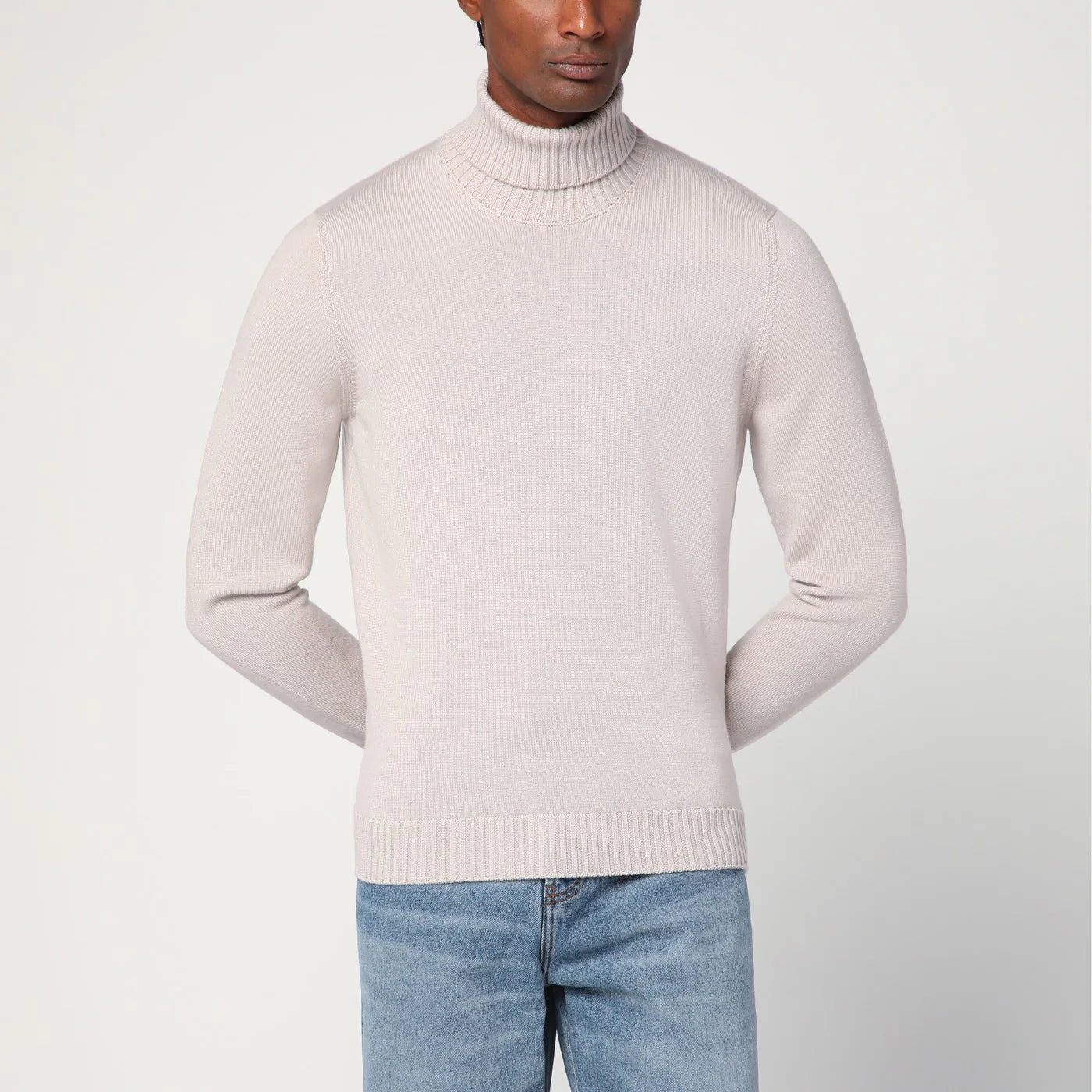 Drumohr Greige wool turtleneck