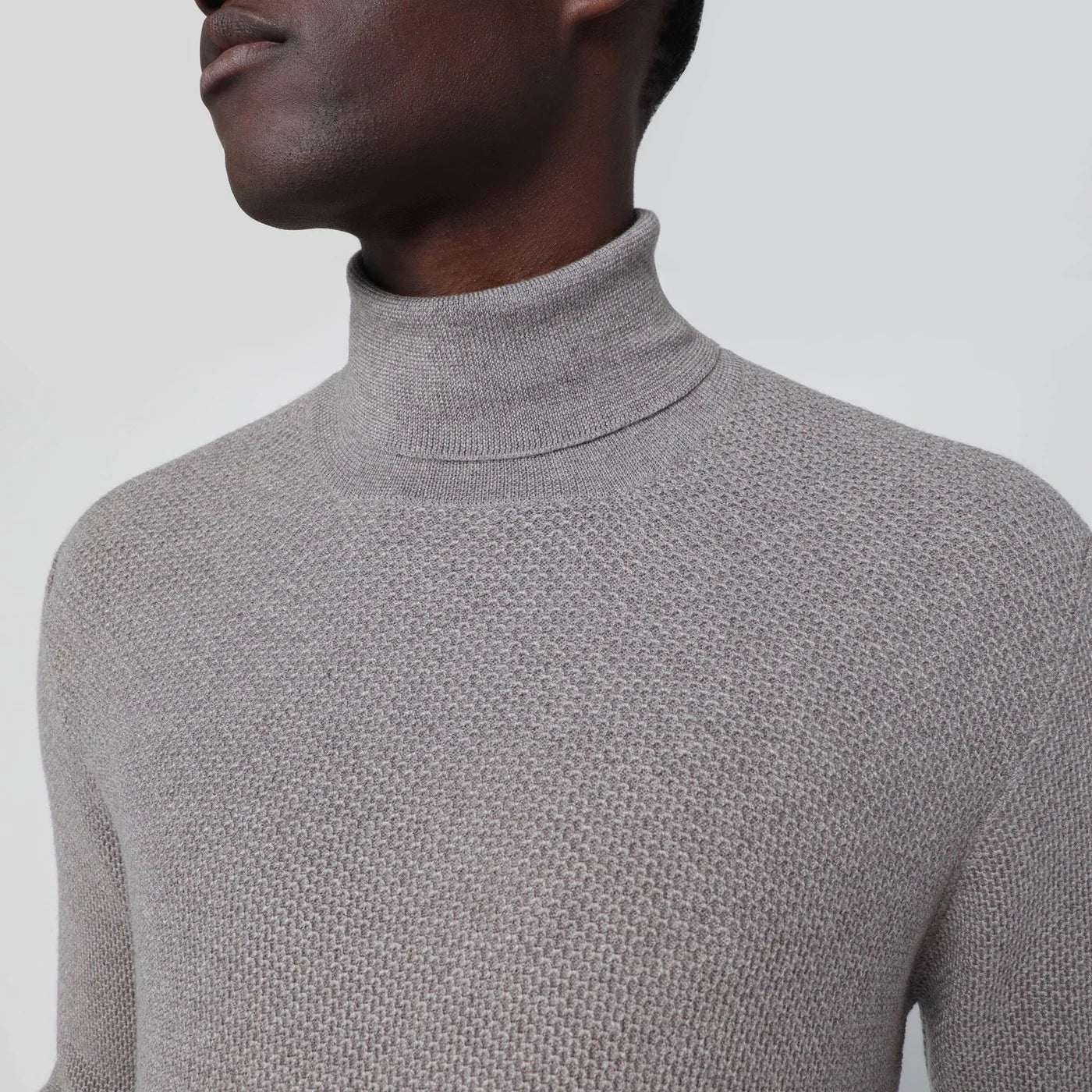 Tagliatore Beige wool turtleneck sweater