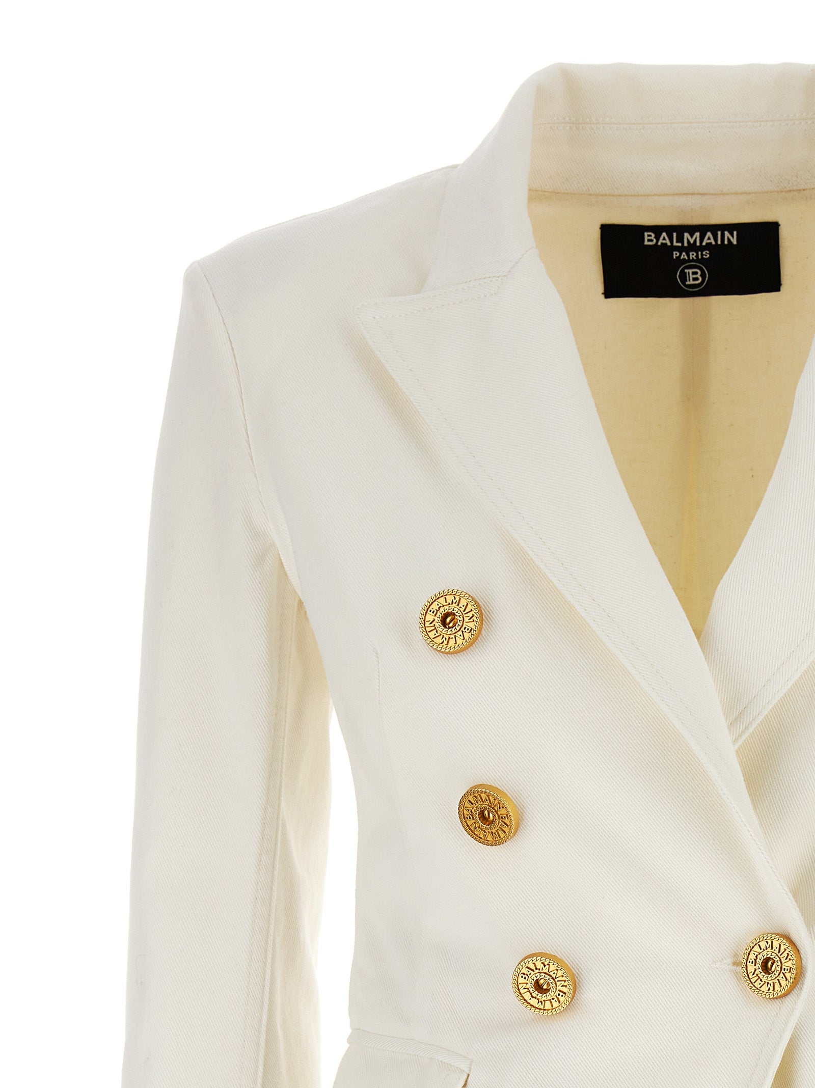 Balmain Double-breasted Denim Blazer