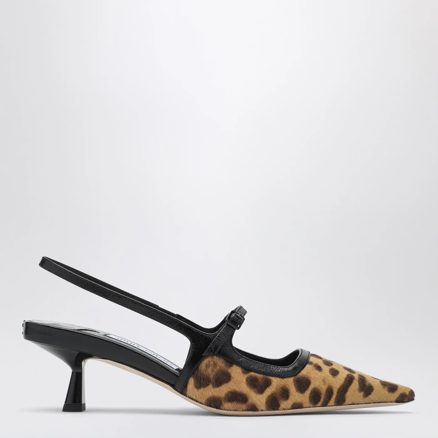 Jimmy Choo Didi 45 slingback in leopard print pony skin