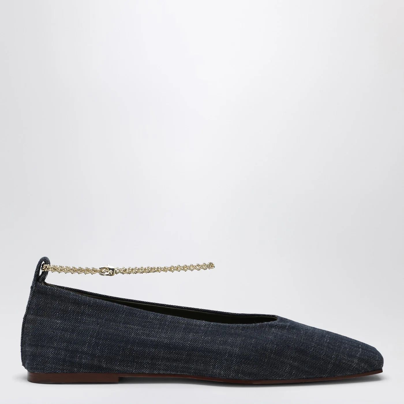 MARIA LUCA Navy blue denim Augusta ballerina