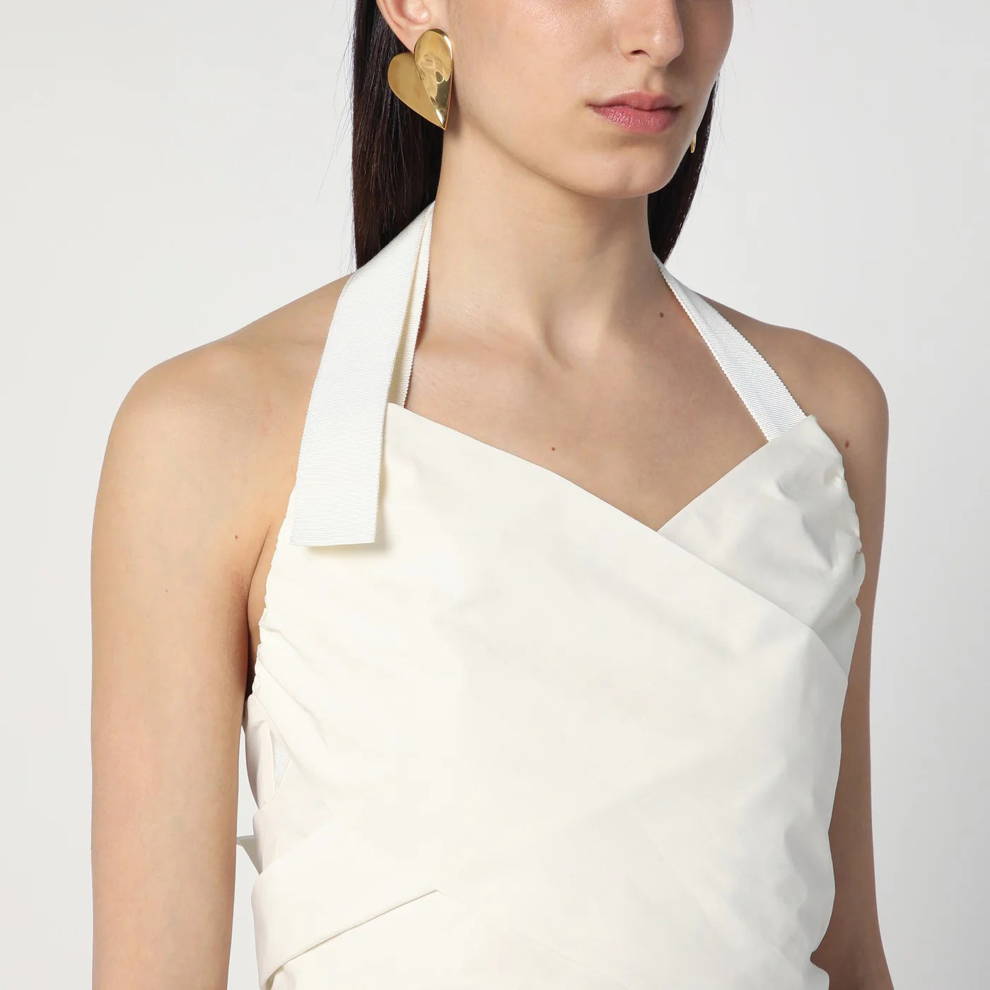 Patou Ivory dress with a bow on the back