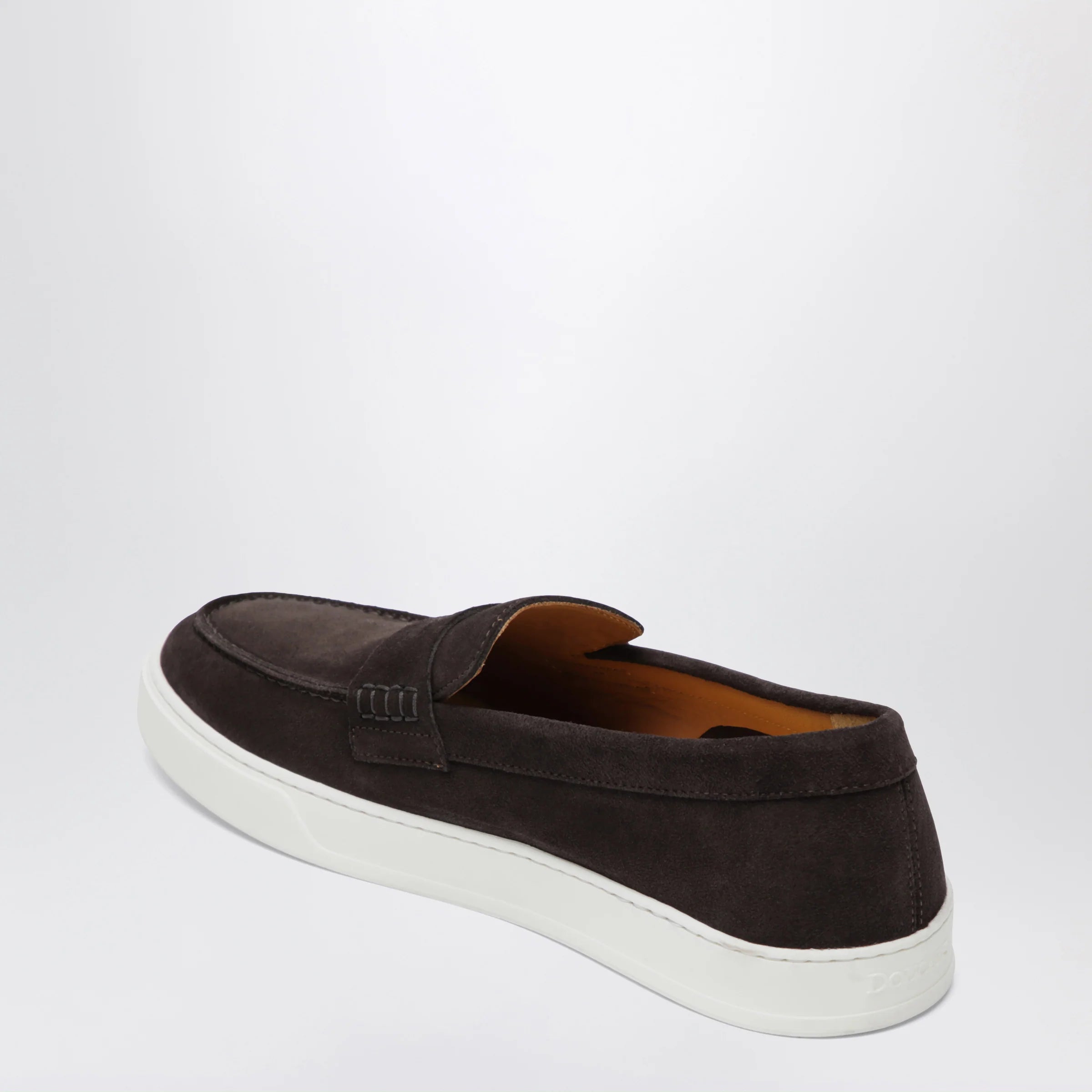 Doucal's Brown Suede Penny Loafers