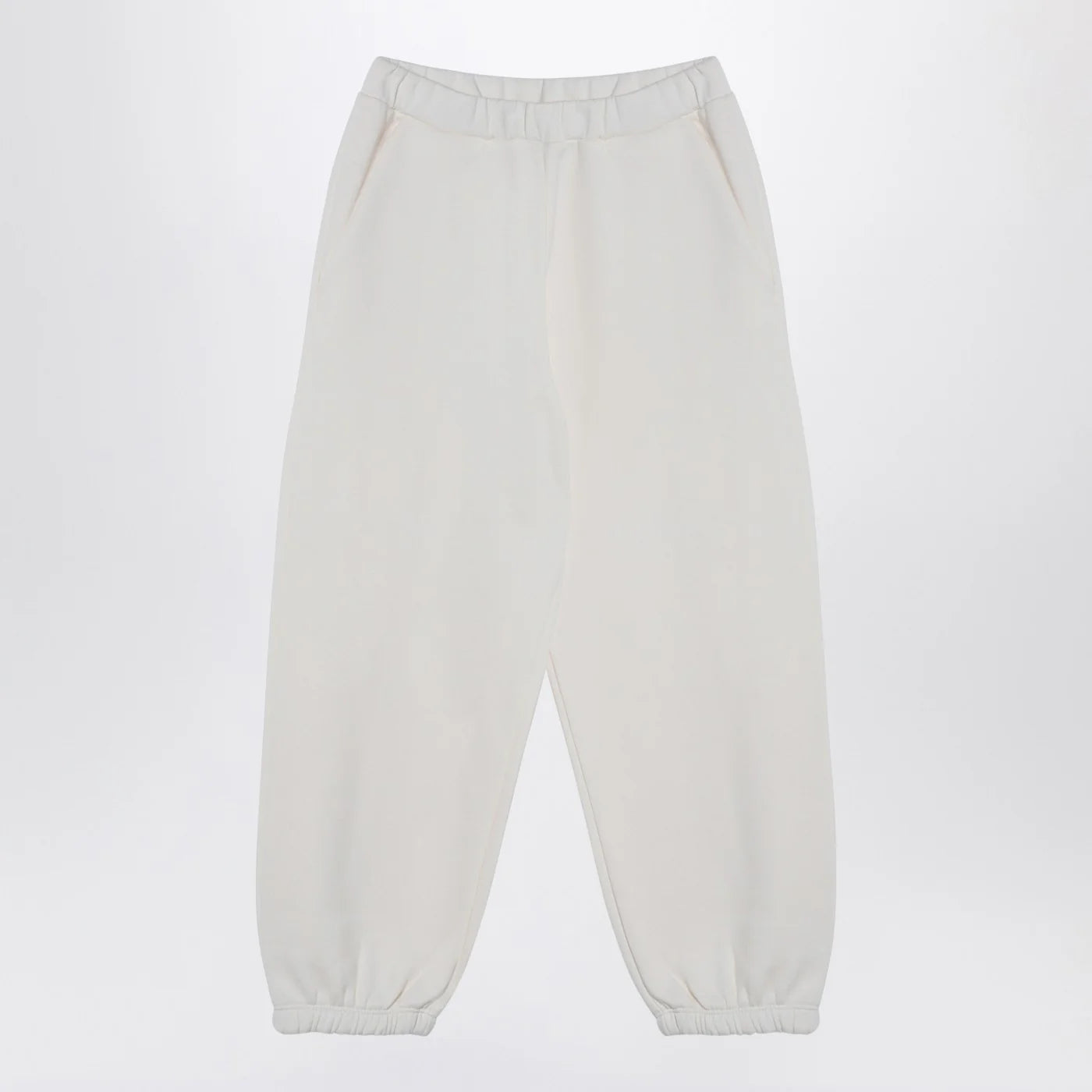 Douuod Ivory cotton-blend jogging trousers