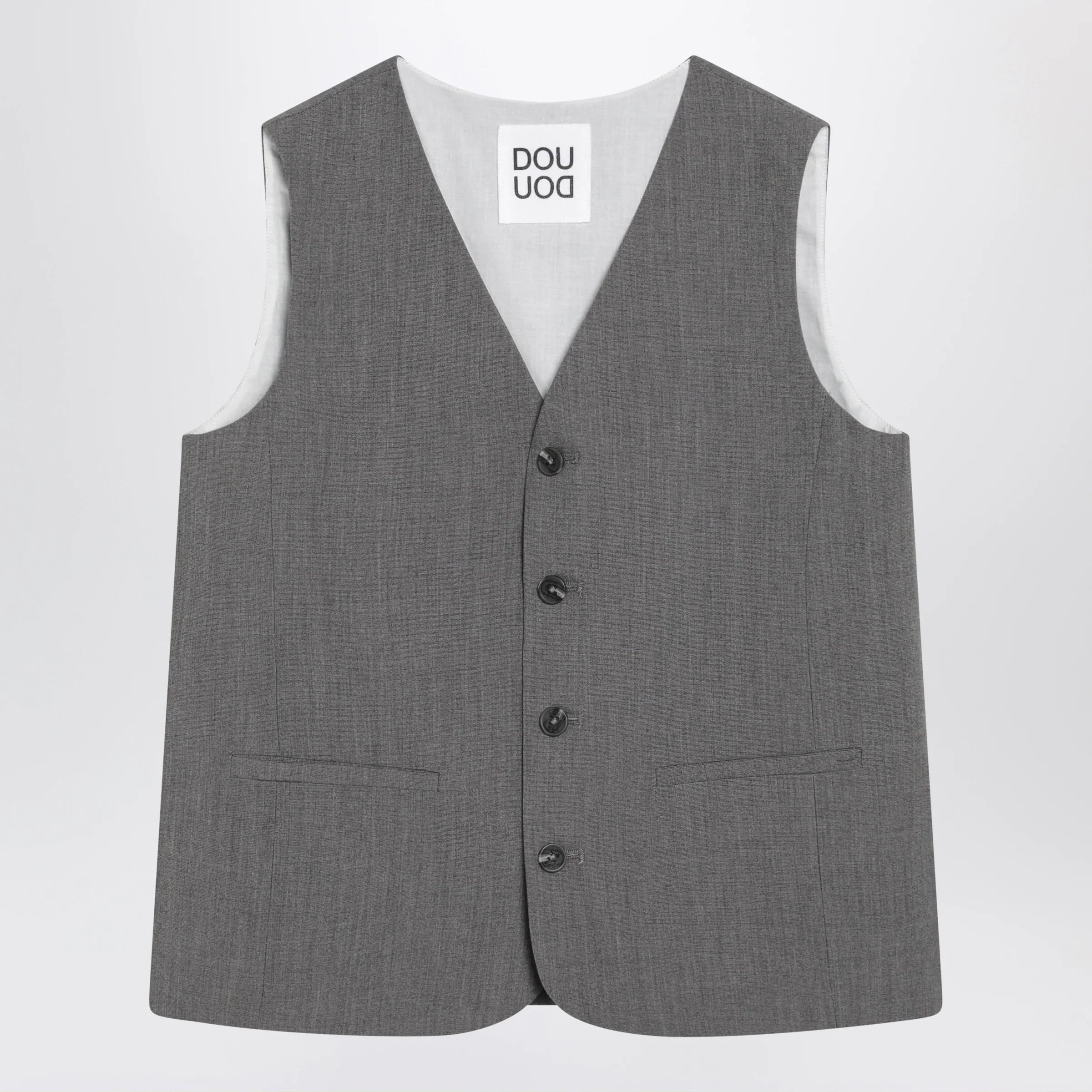 Douuod Grey single-breasted vest