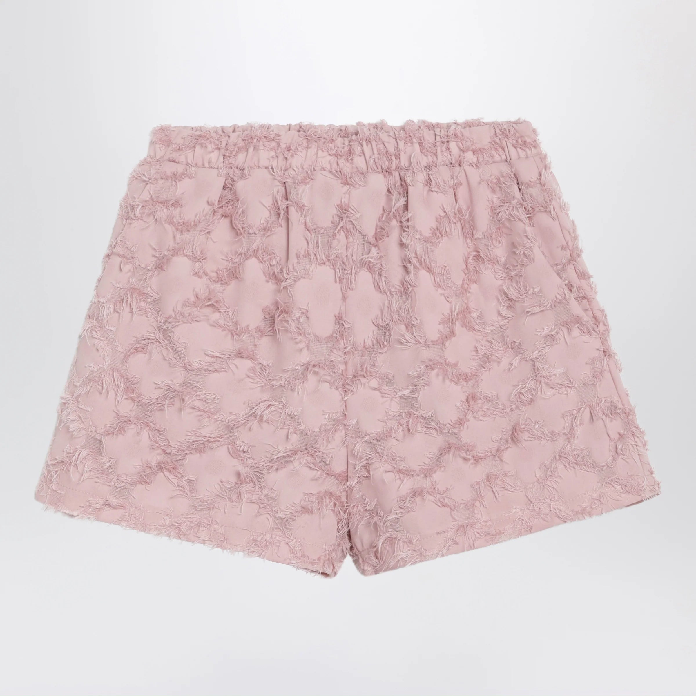 Douuod Pink patterned shorts with fringes