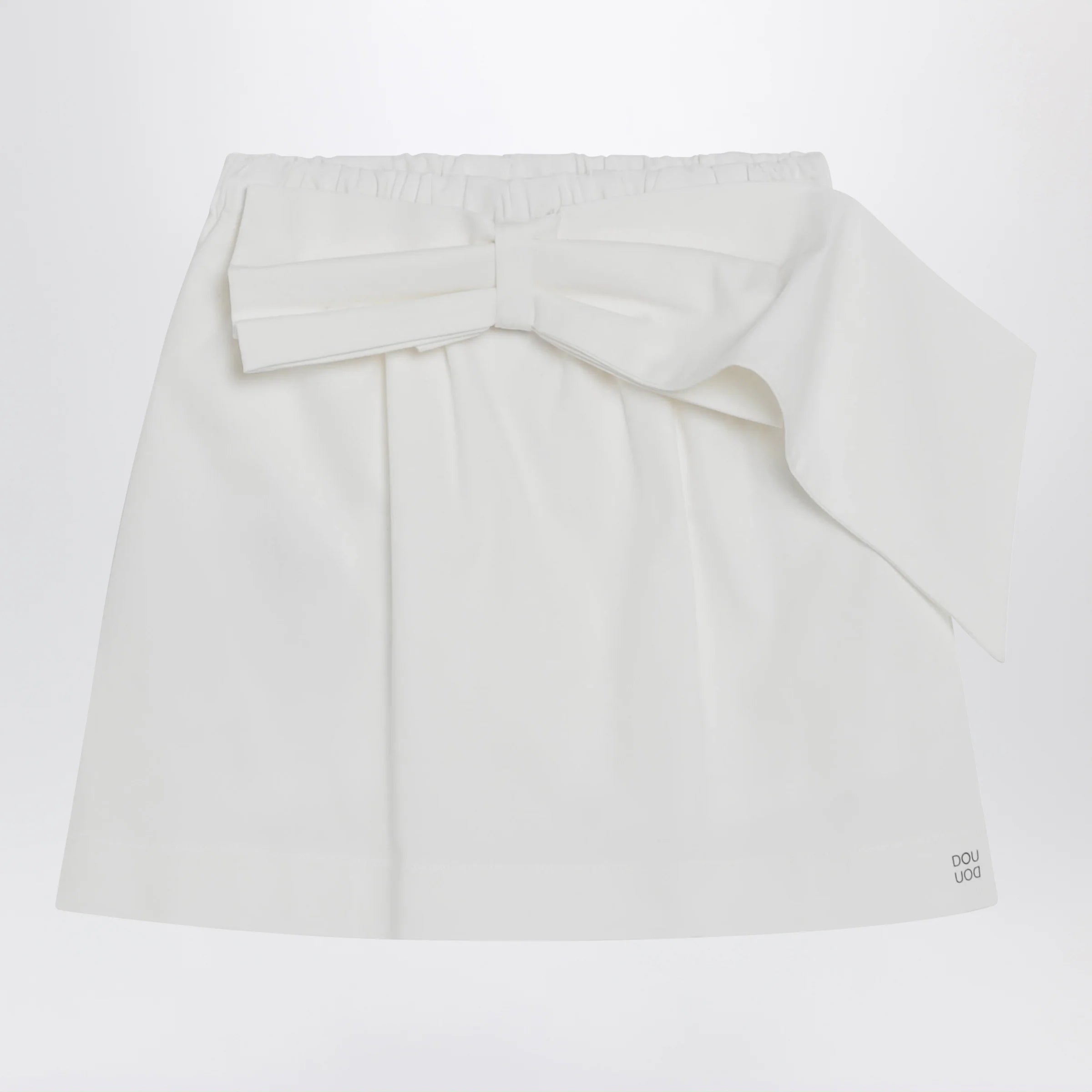 Douuod Ivory cotton mini skirt