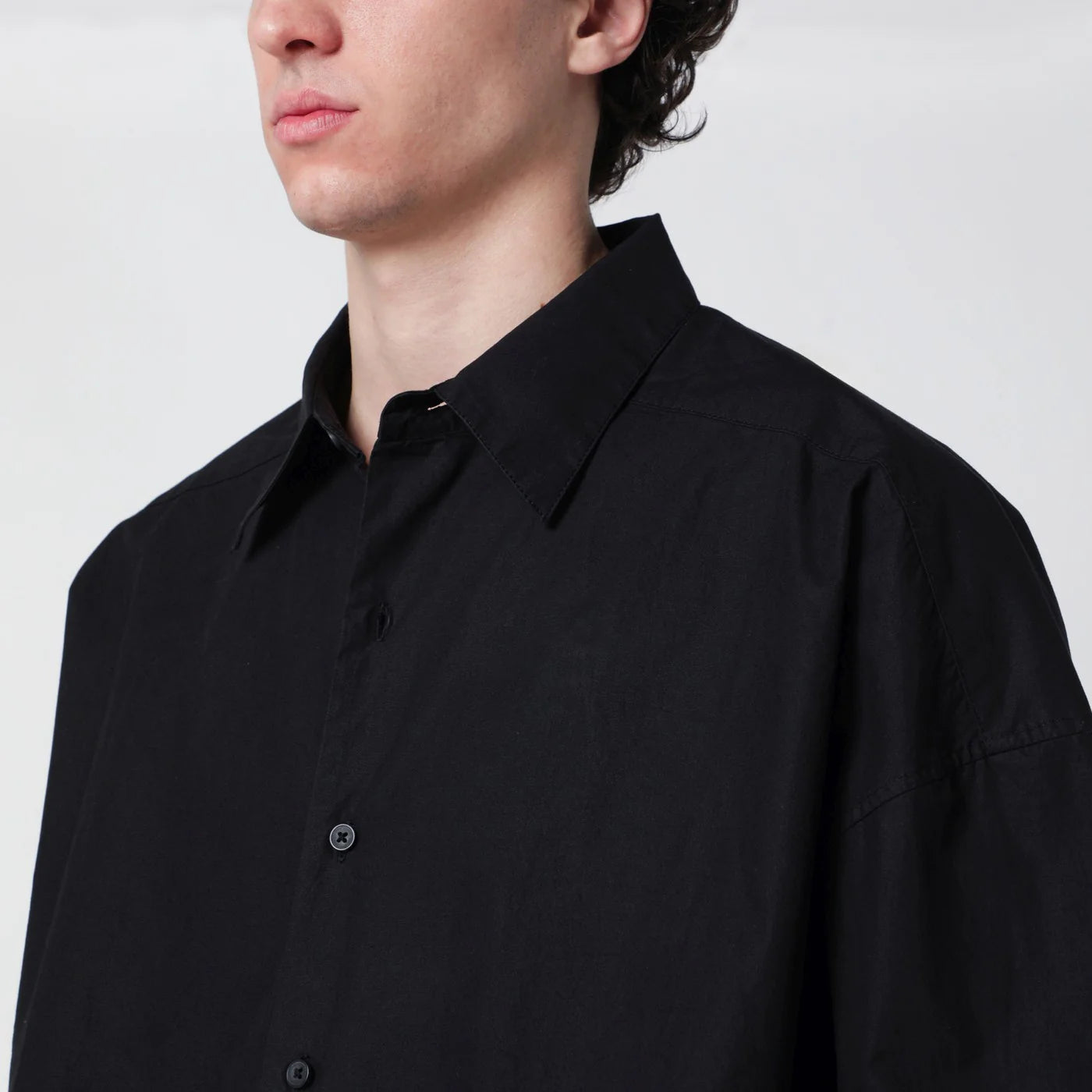 Entire Studios Black oversized long-sleeve shirt