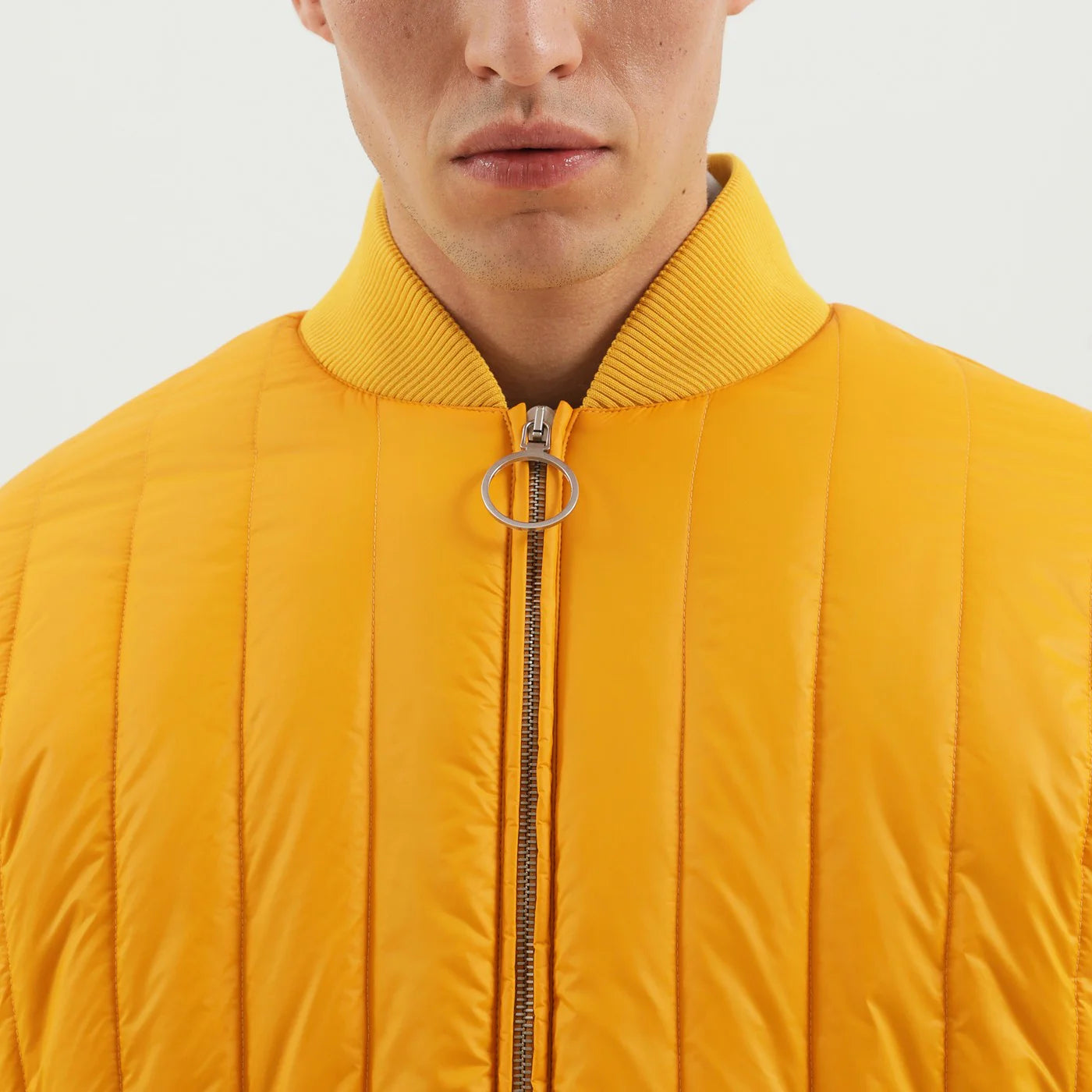 1989 STUDIO Yellow quilted down jacket