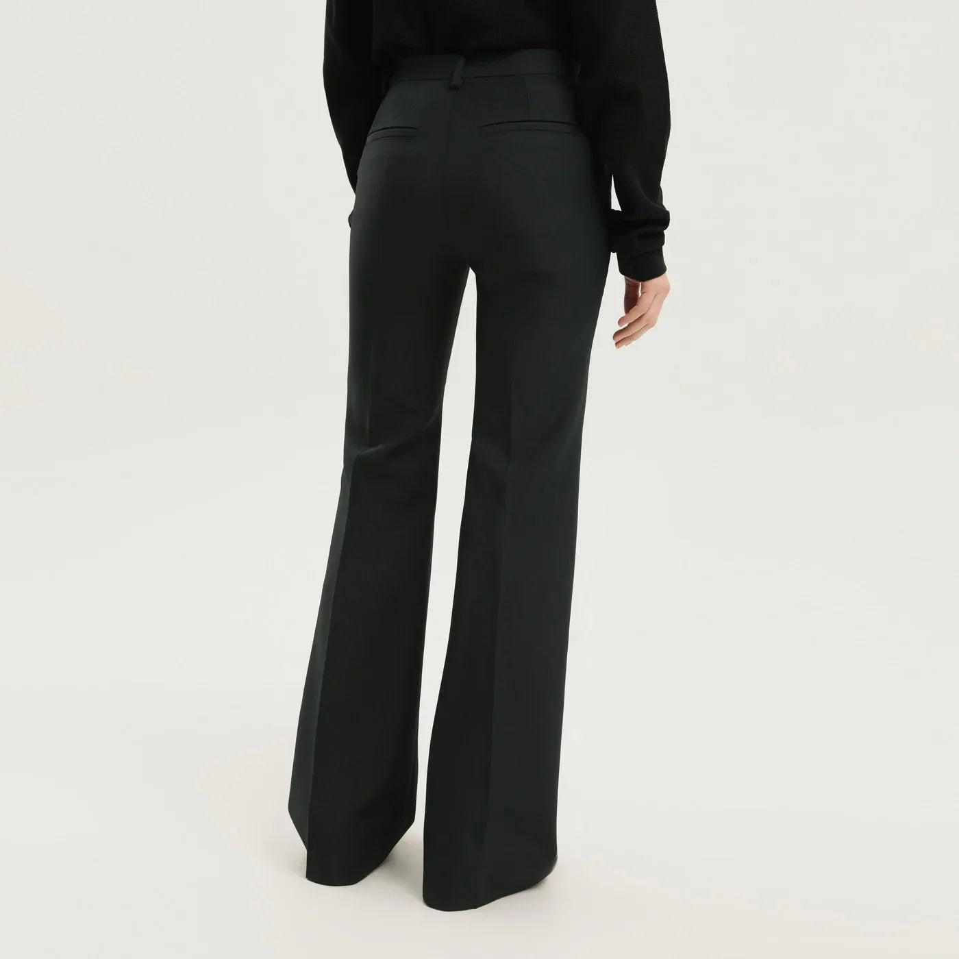 1989 STUDIO High-waisted dark green bell-bottom pants