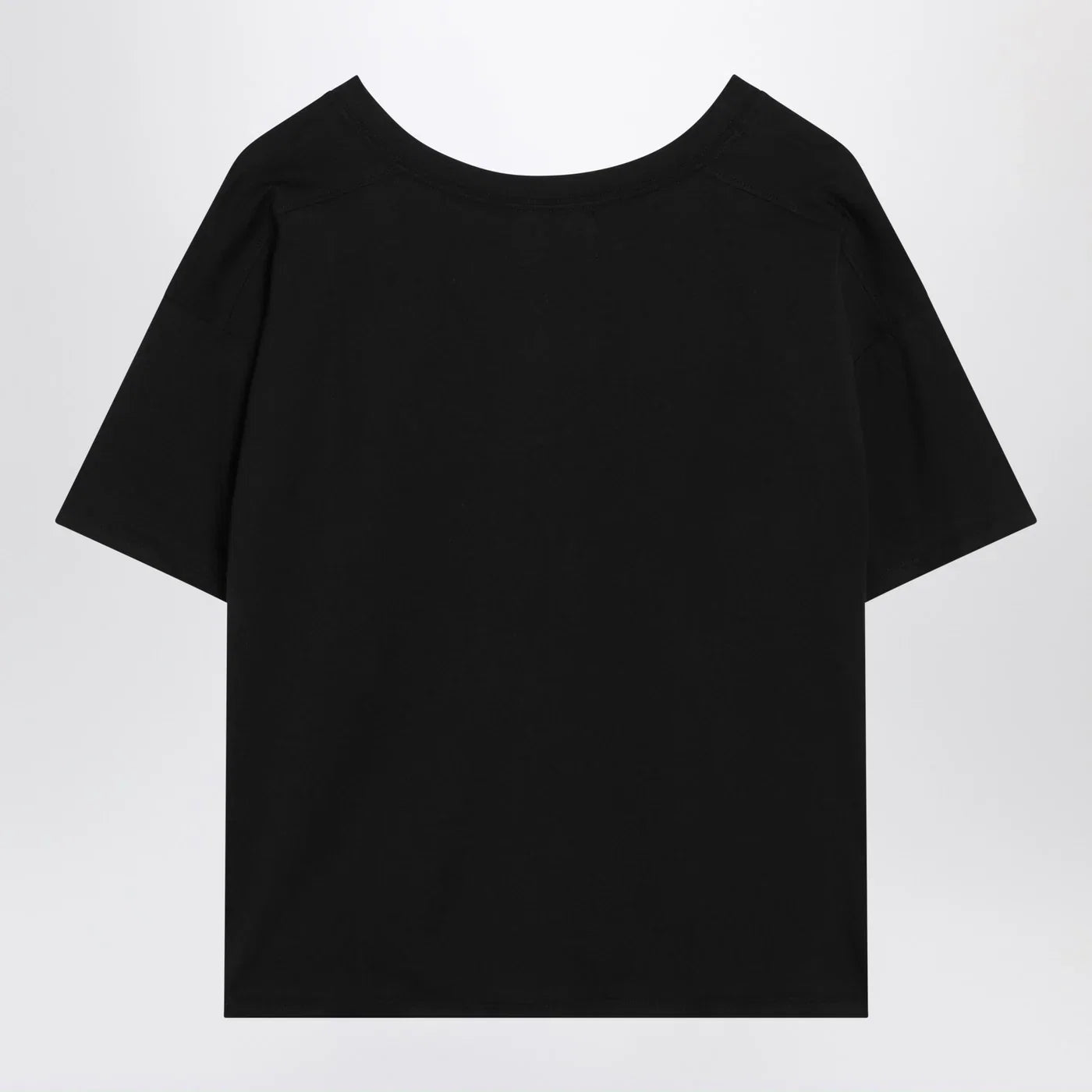 LouLou De Saison Black cotton V-neck T-shirt