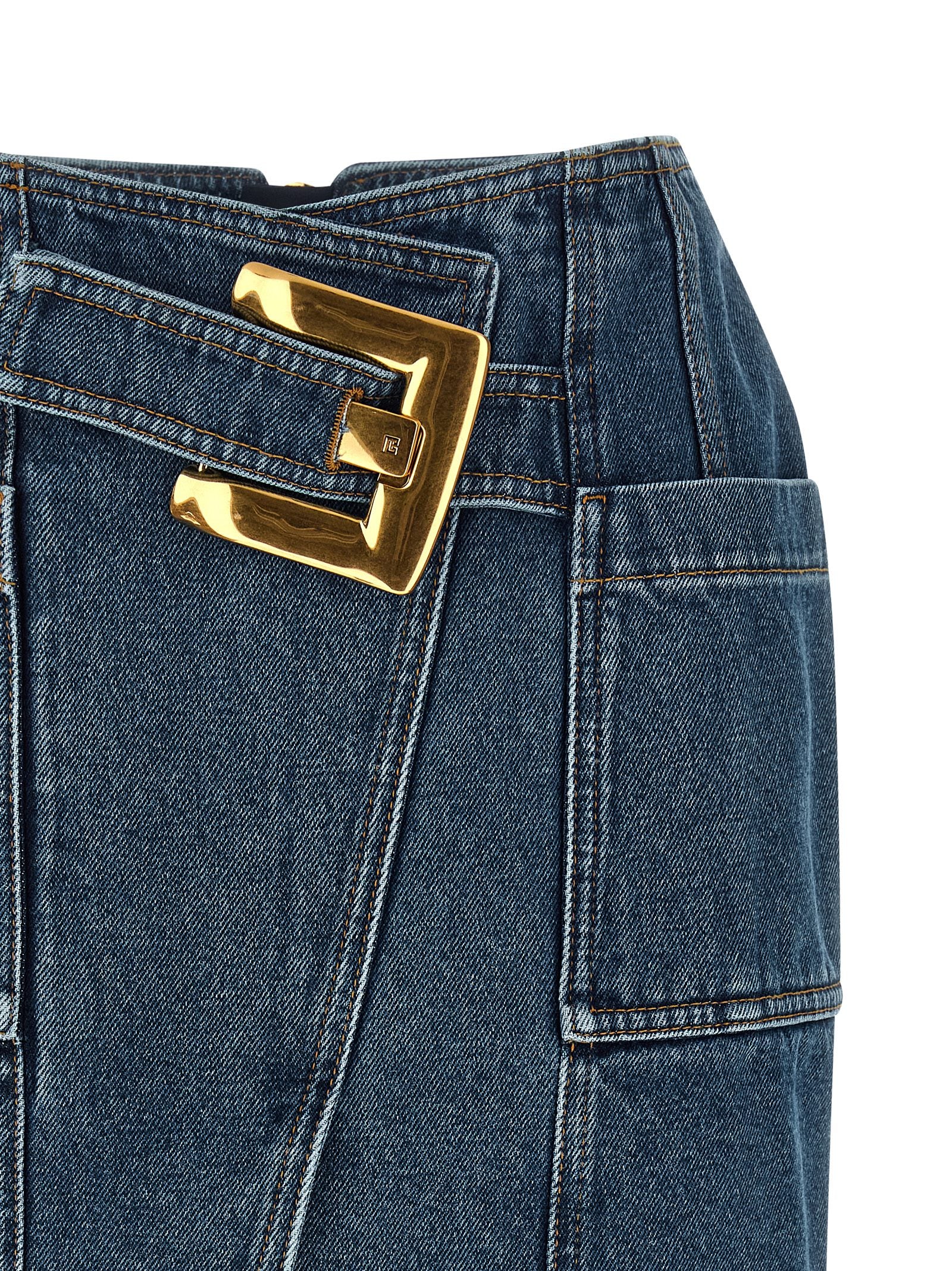 Balmain Belted Skirt