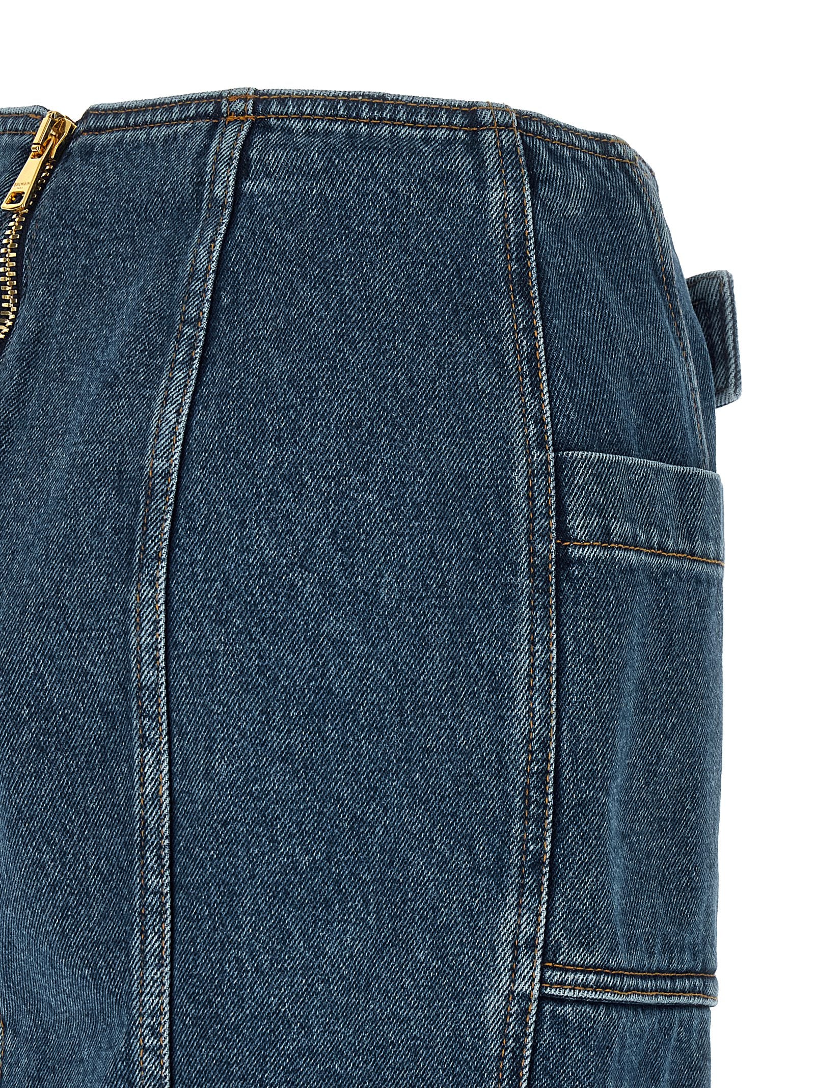 Balmain Belted Skirt
