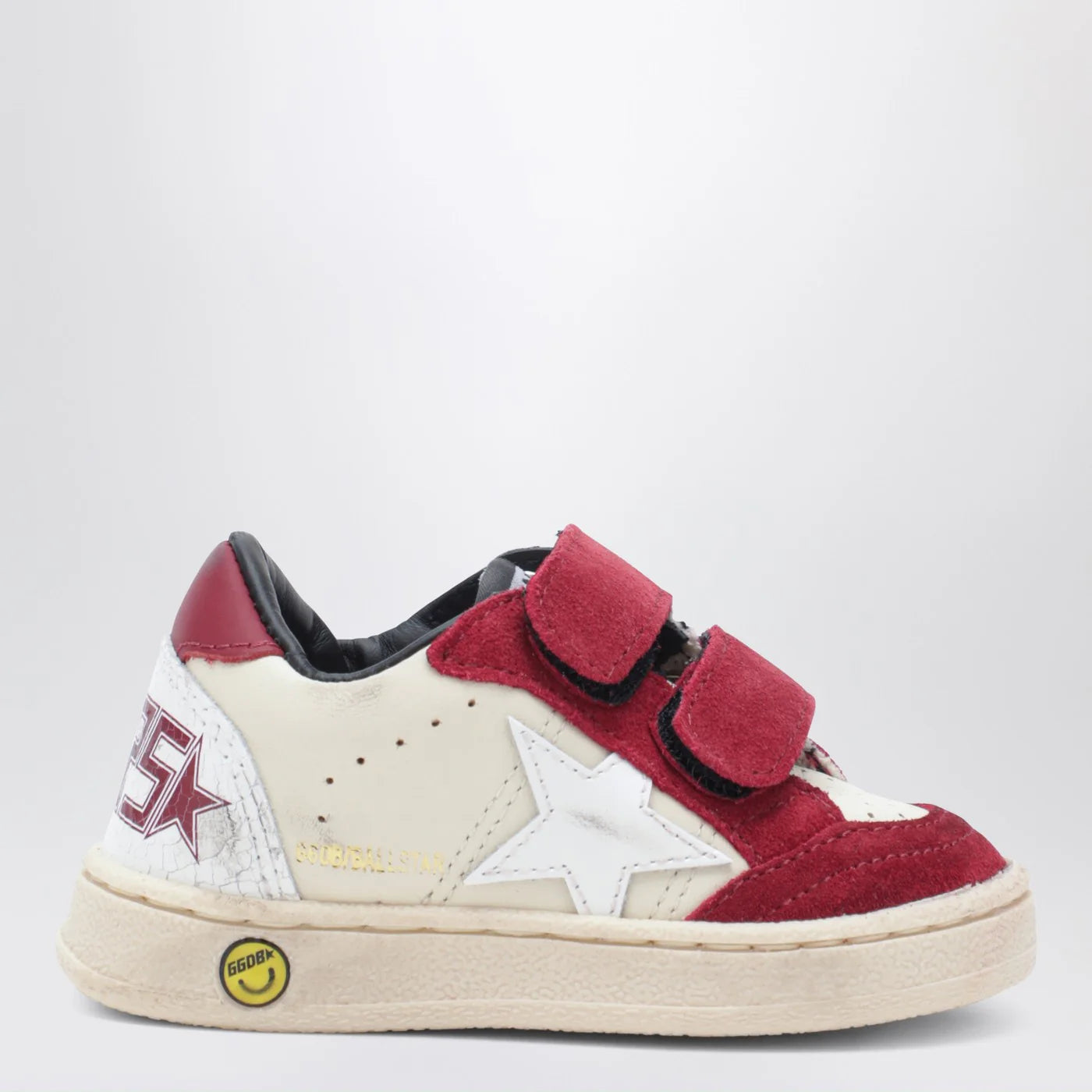 Golden Goose Ball Star Sneakers in white/red