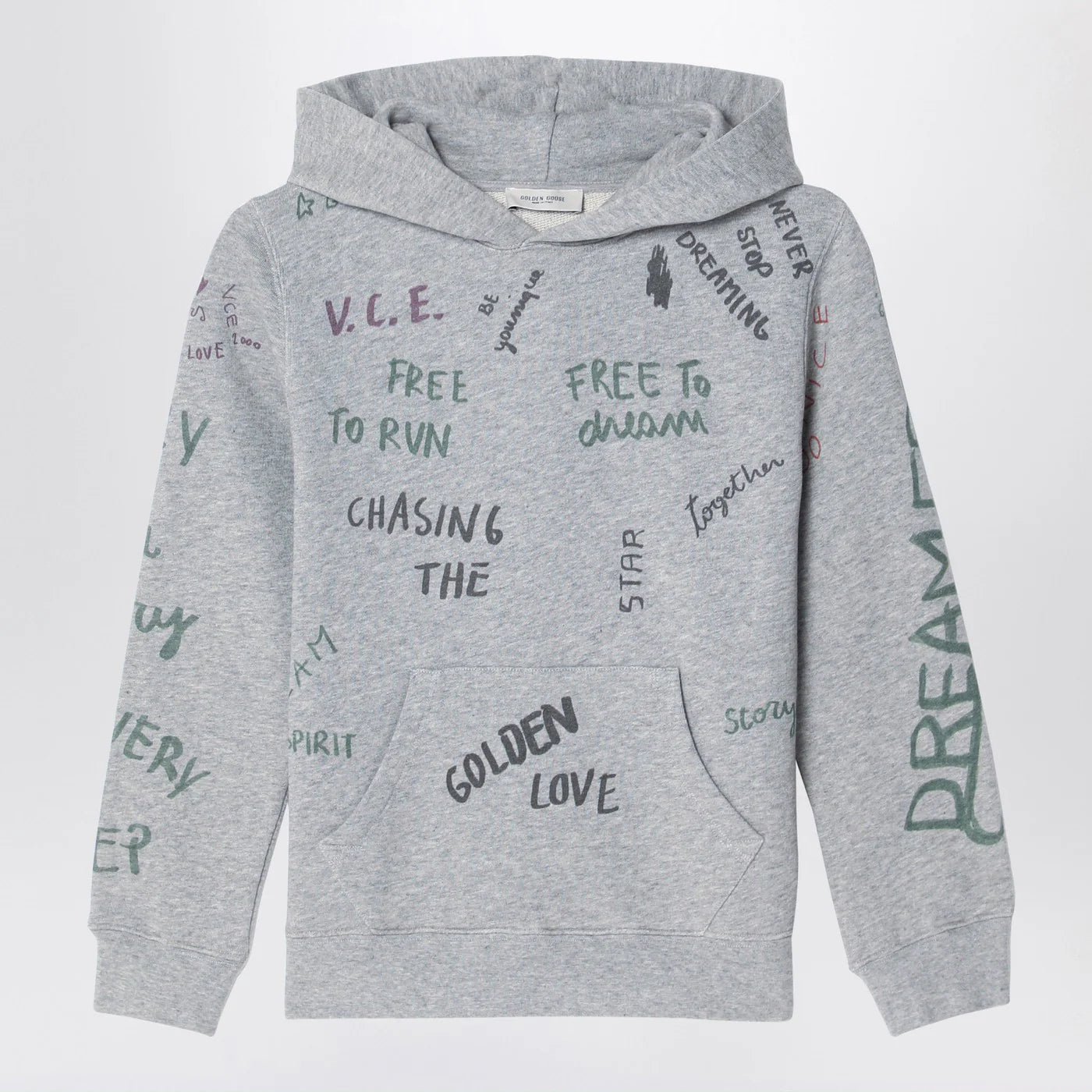 Golden Goose Gray hoodie with all over prints