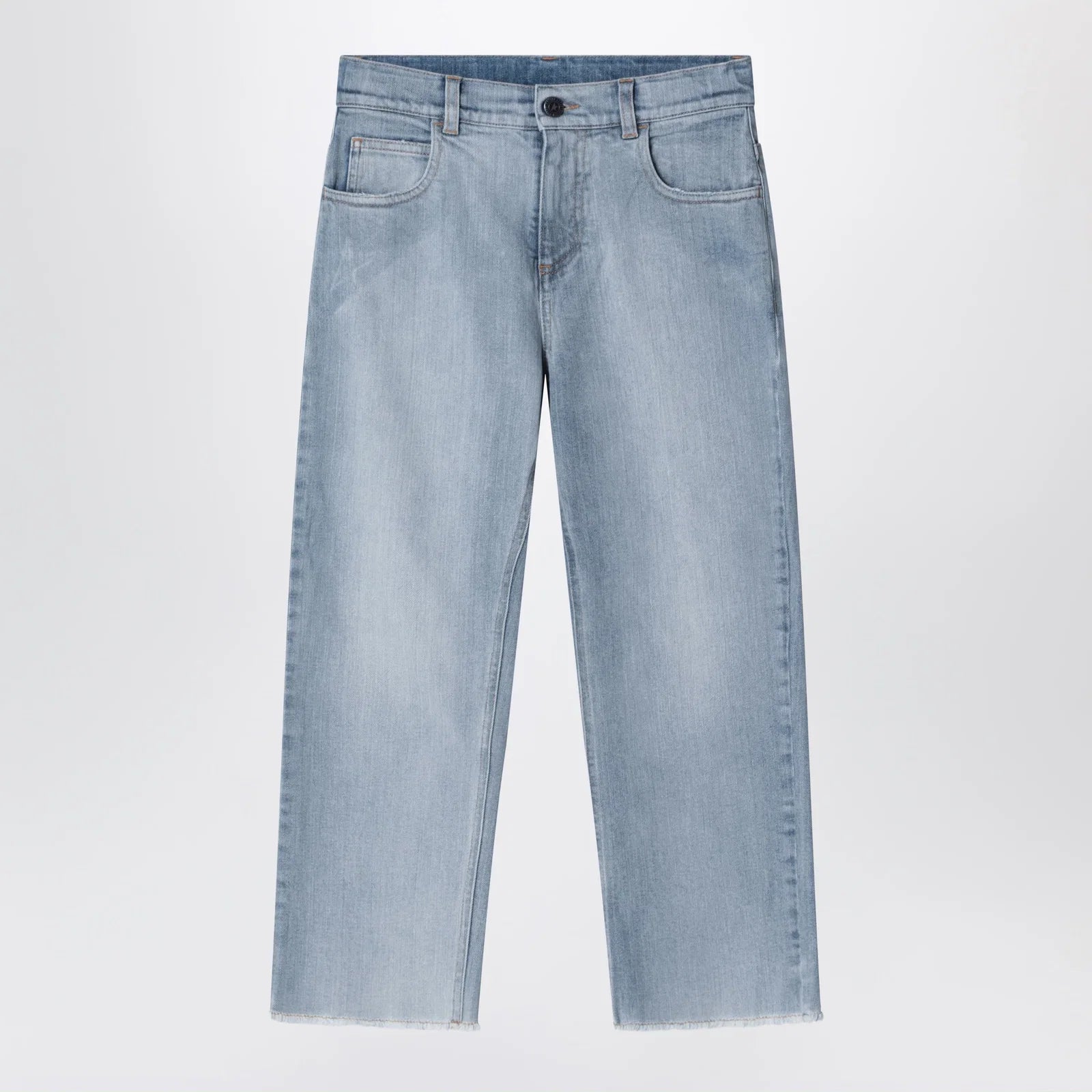 Golden Goose Medium blue jeans with logo embroidery