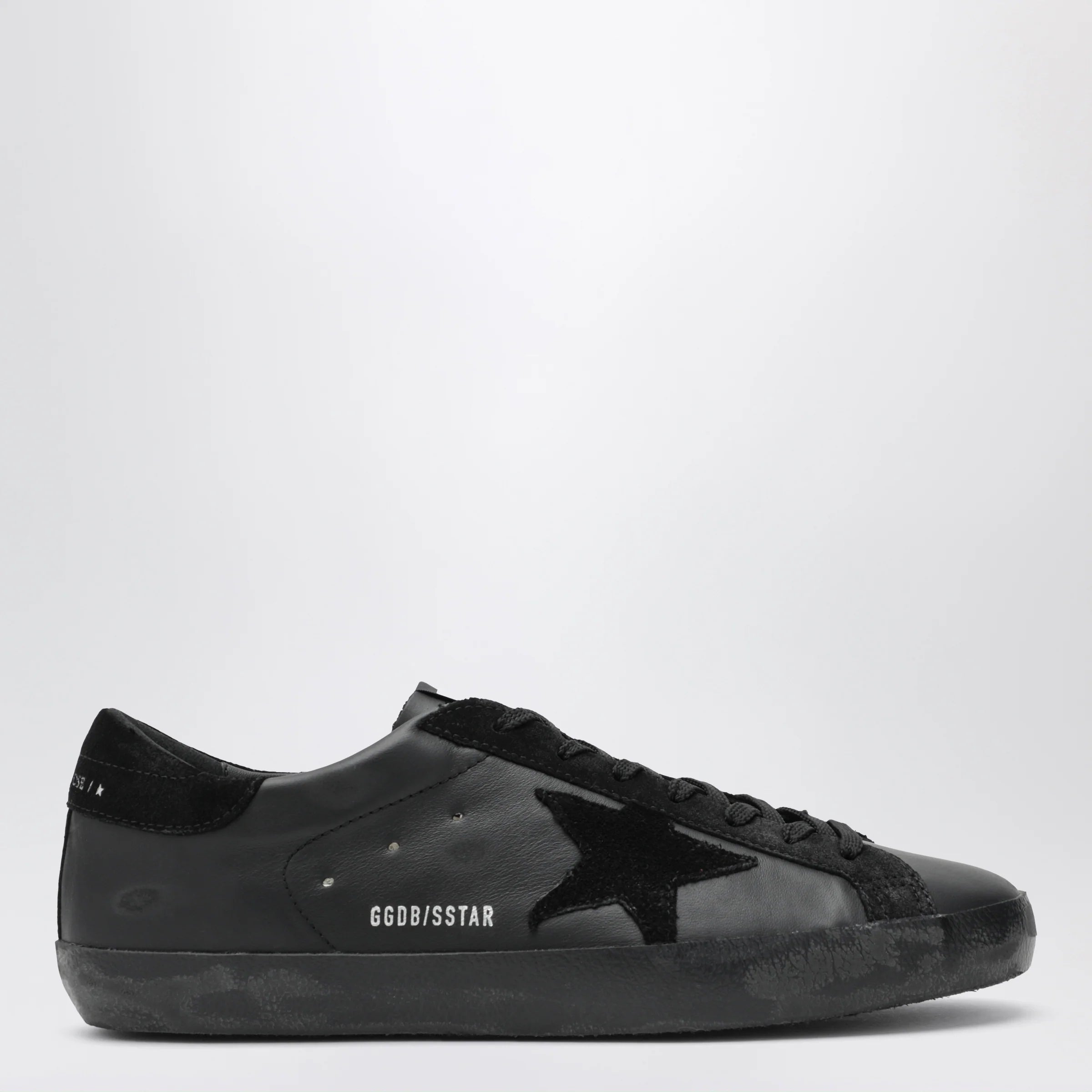 Golden Goose Black Super-Star sneakers in leather and suede