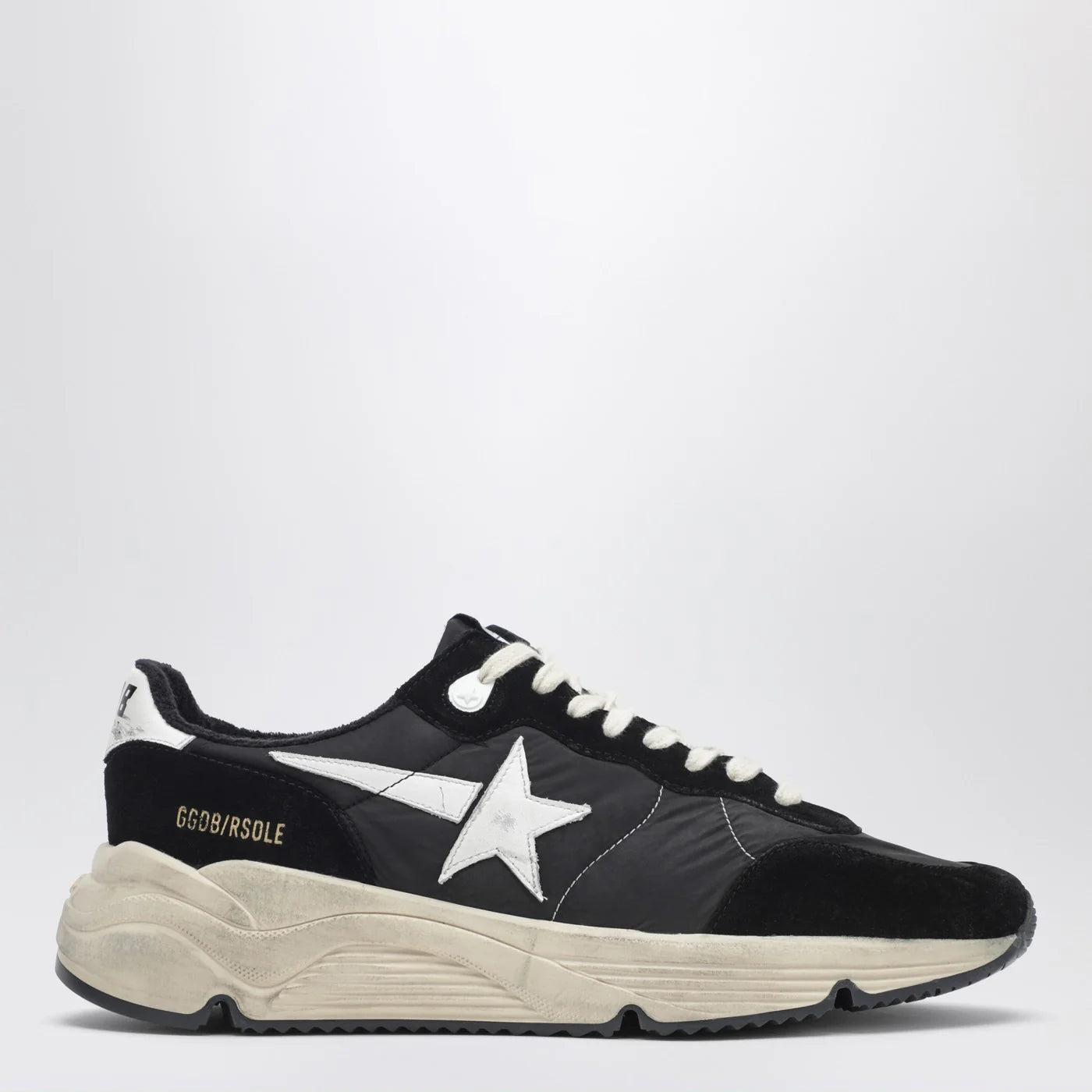 Golden Goose Running Sole Sneakers black/white