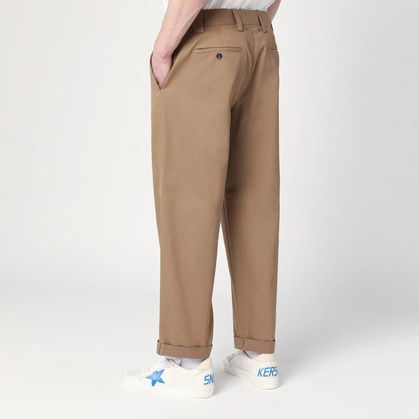 Golden Goose Beige cotton-blend trousers