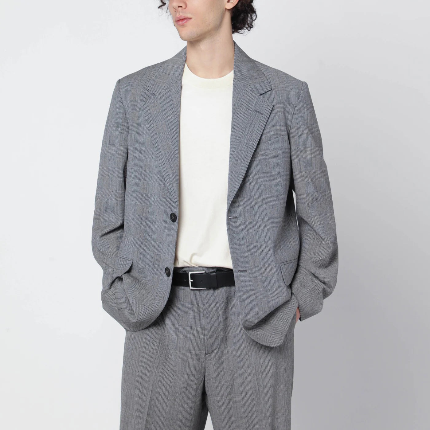 Golden Goose Grey single-breasted Prince of Wales jacket