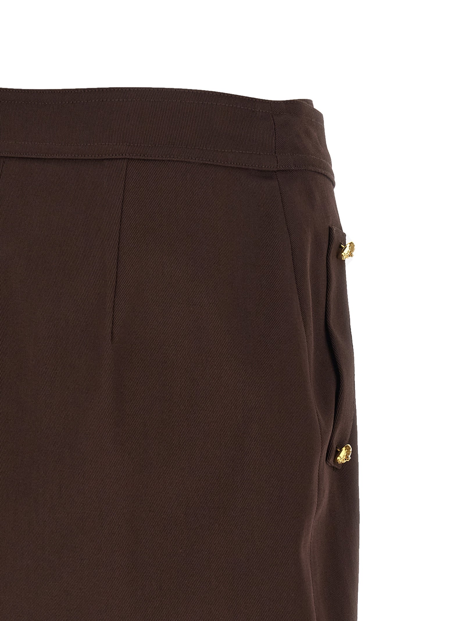 Elisabetta Franchi Jewel Button Skirt