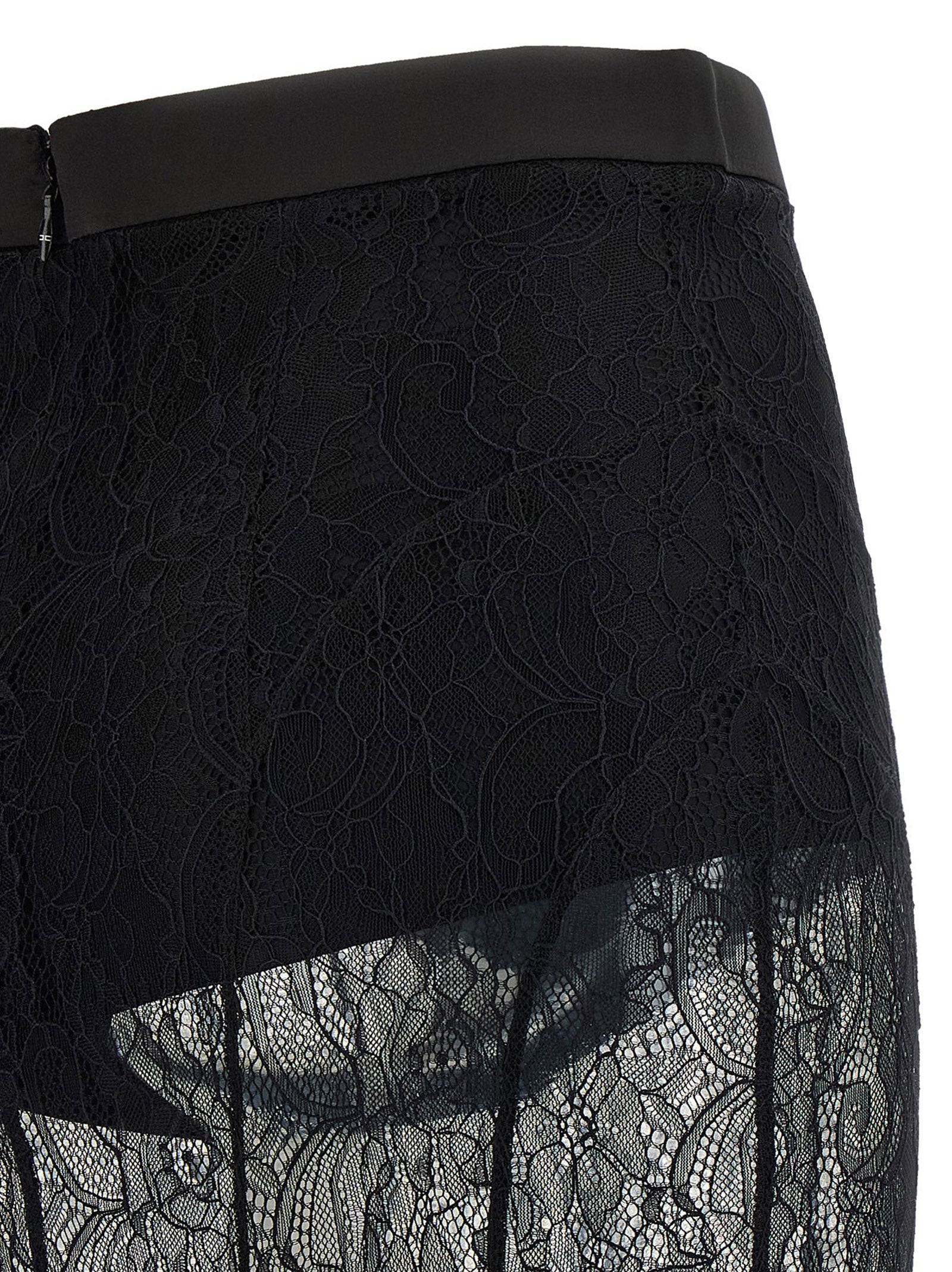 Elisabetta Franchi Lace Long Skirt