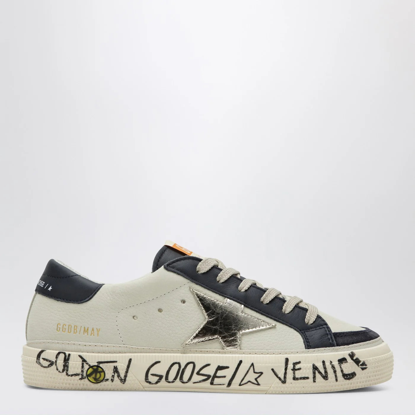 Golden Goose White/blue May sneakers with platinum star
