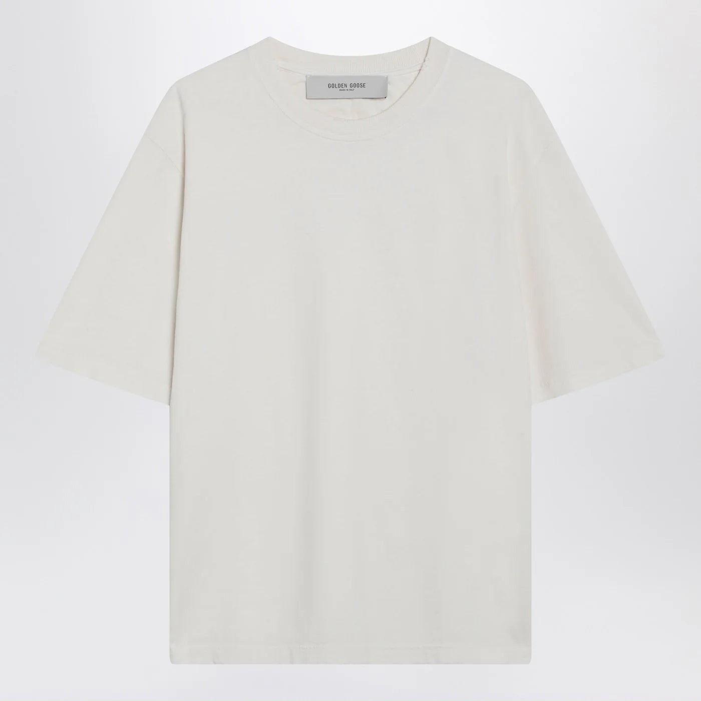Golden Goose White T-shirt with reverse lettering logo on the back