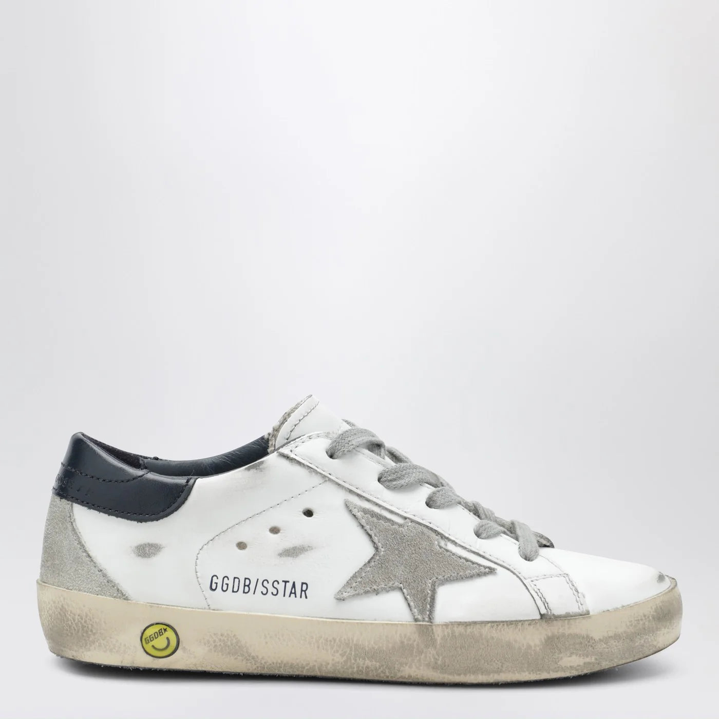Golden Goose Super-Star sneakers in white/navy blue