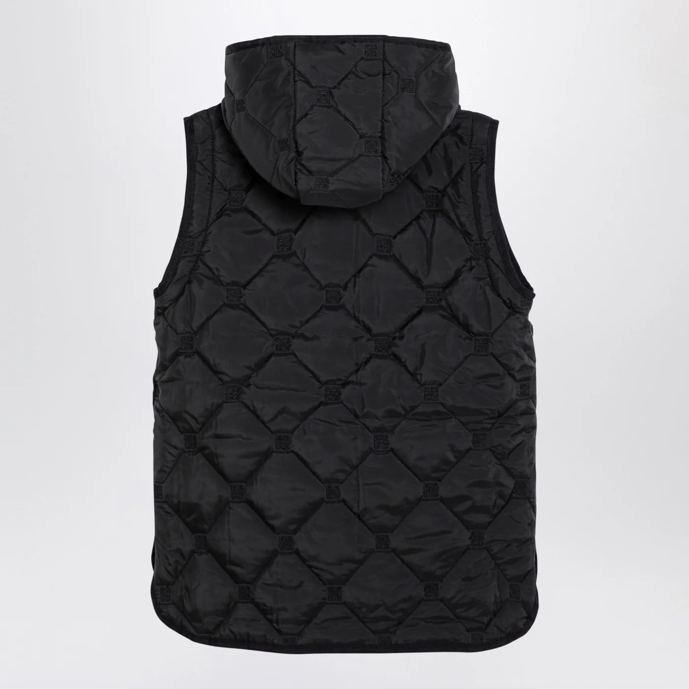 Givenchy Black quilted parka with removable sleeves