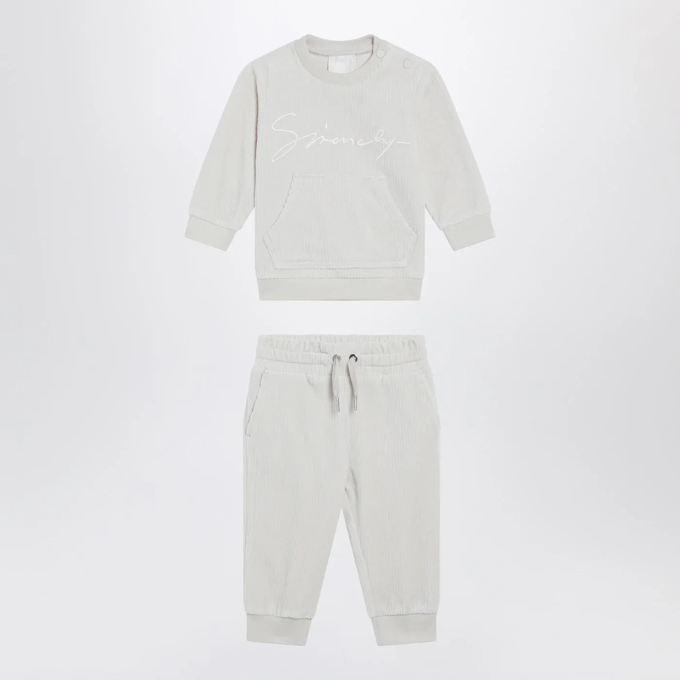 Givenchy White velvet two-piece outfit