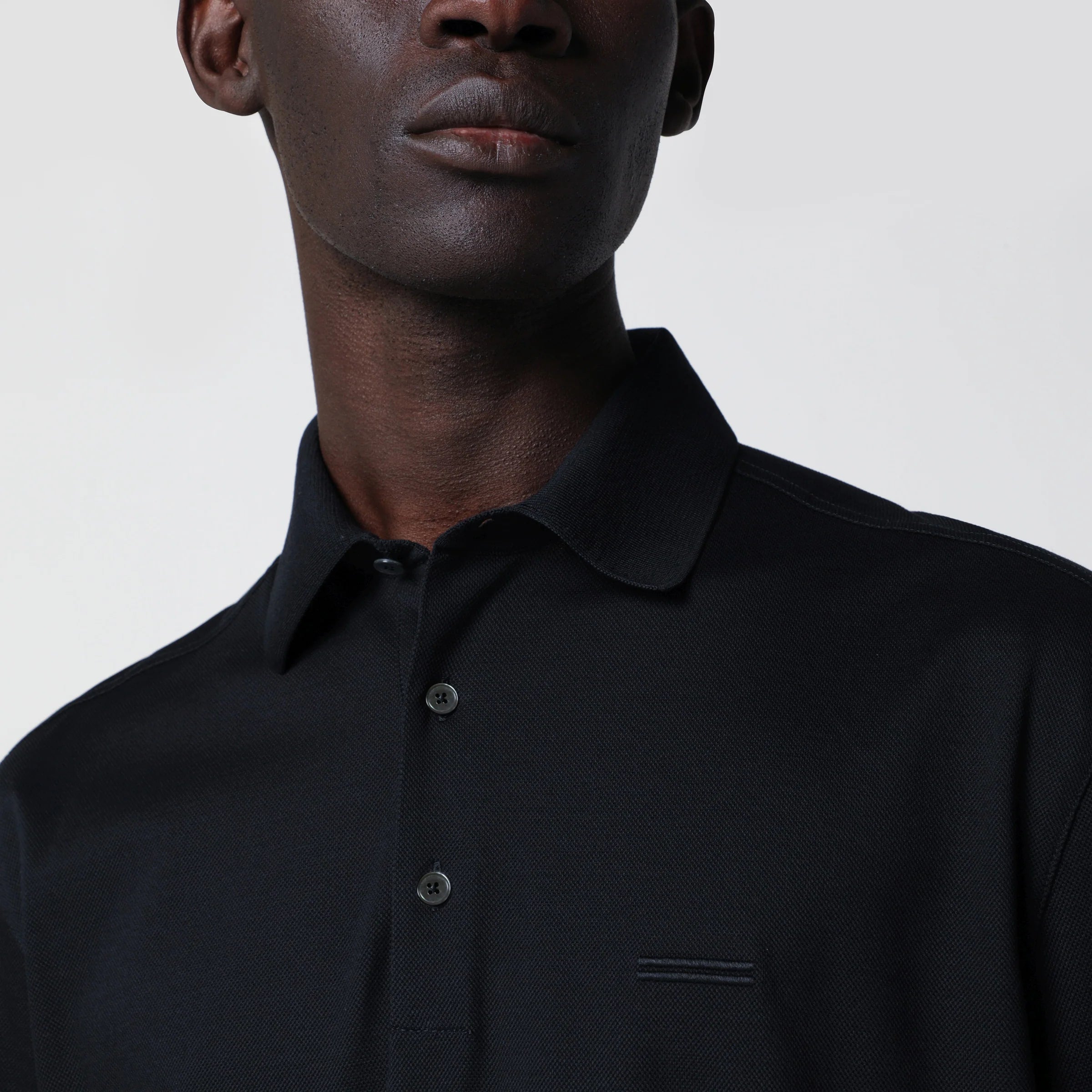 ZEGNA Navy blue cotton polo