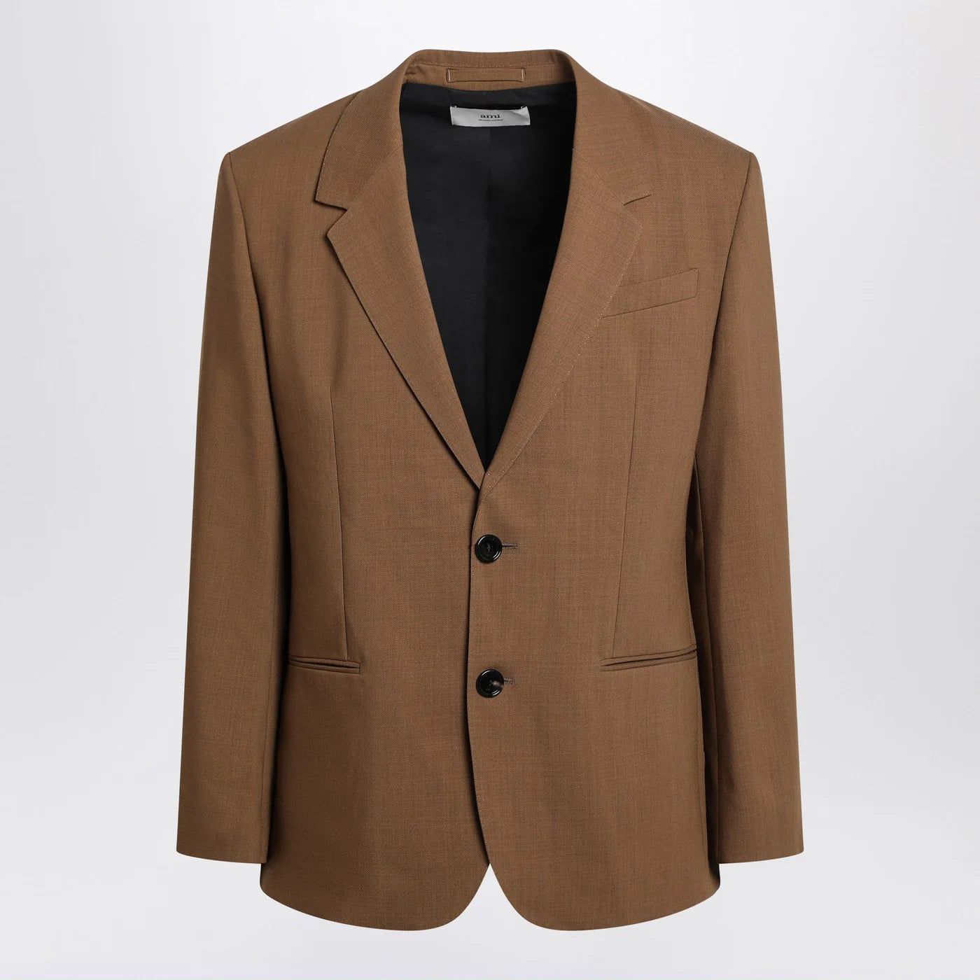Ami Paris Hazelnut single-breasted wool jacket