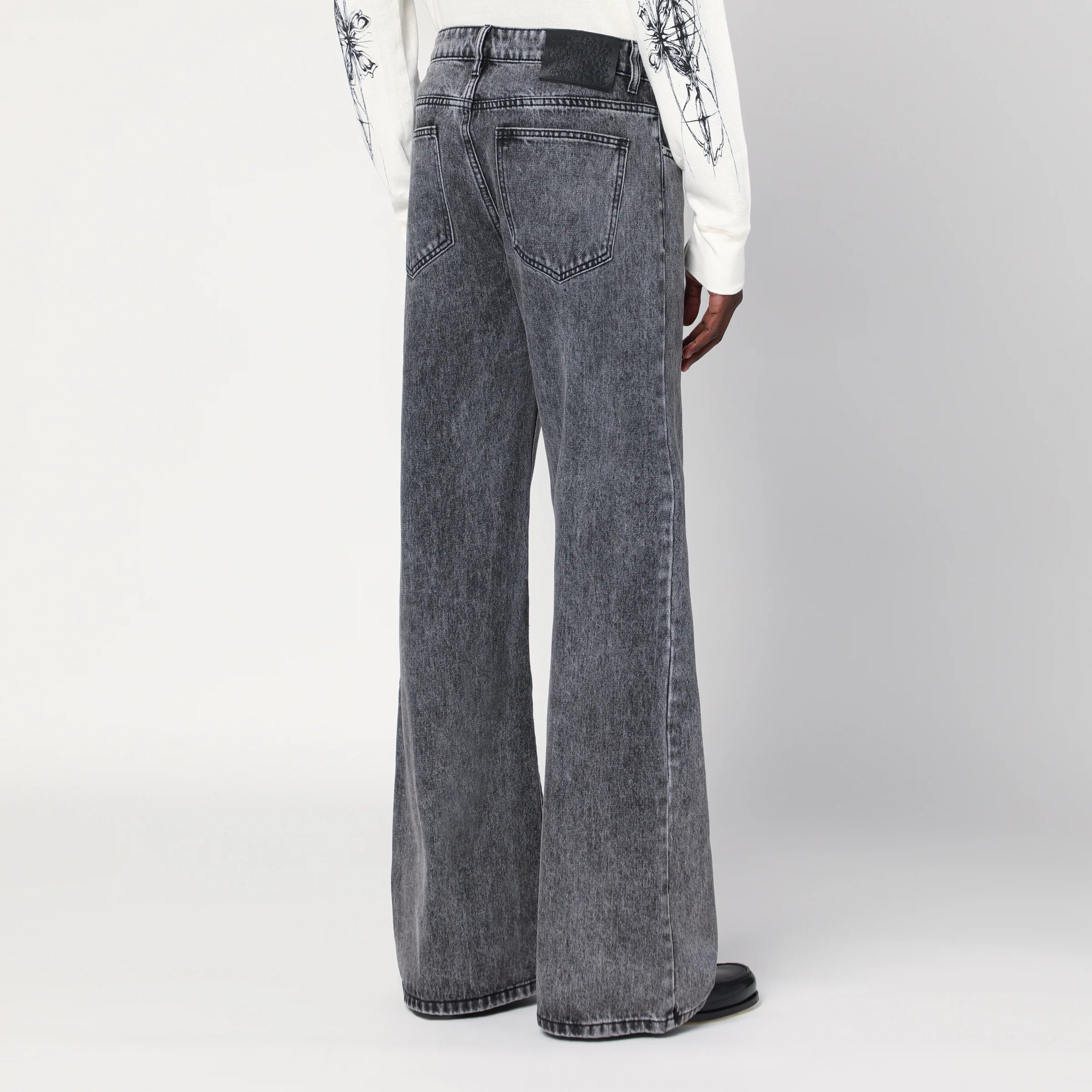 Basketcase Gallery Wide-leg jeans in Vintage Black denim