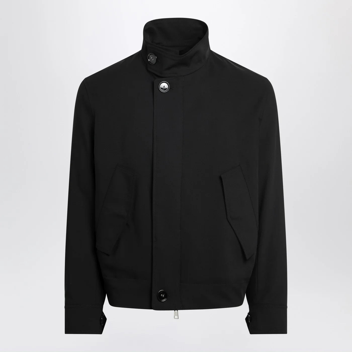 Ami Paris Black zip-up wool jacket
