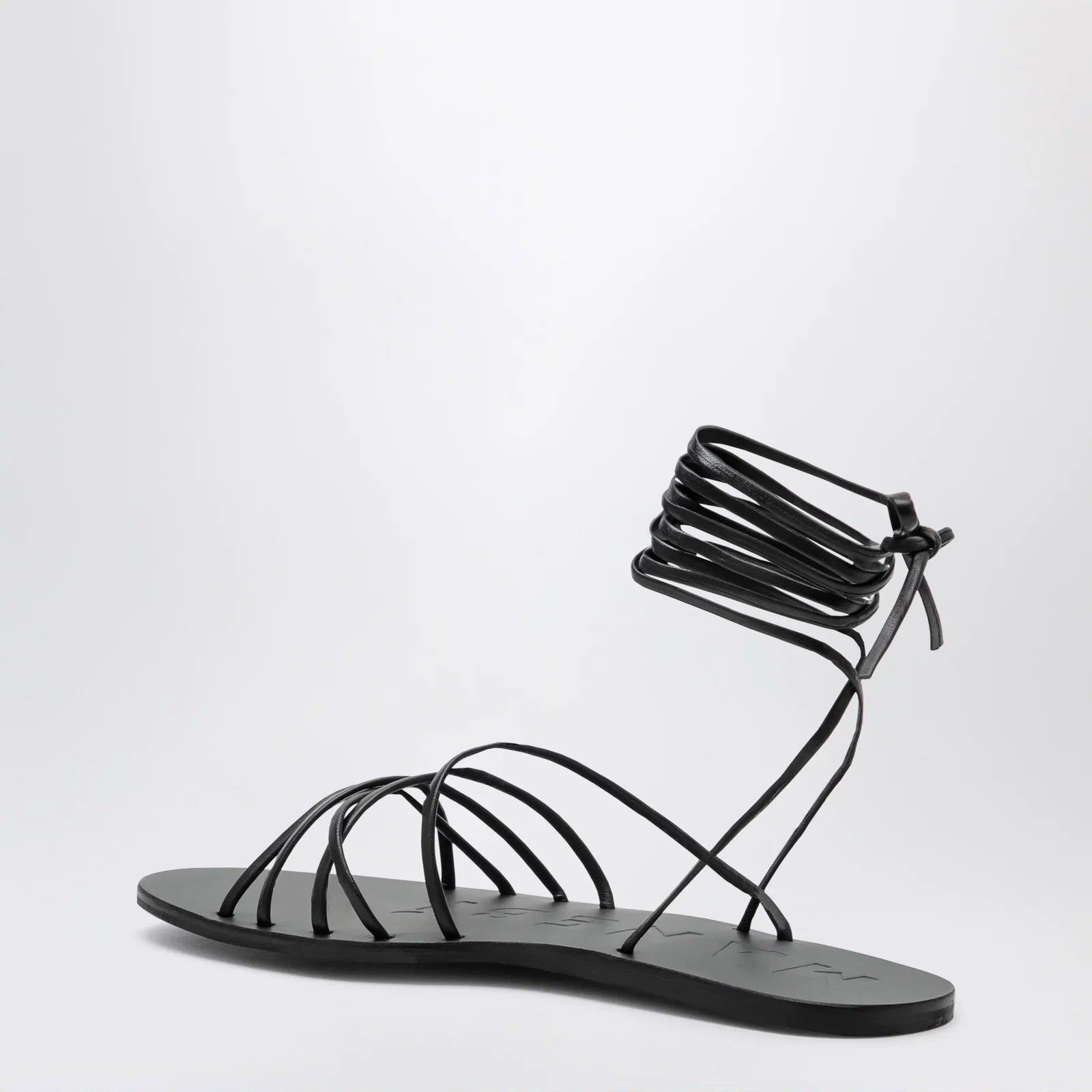 Manebí Black crossover leather sandals