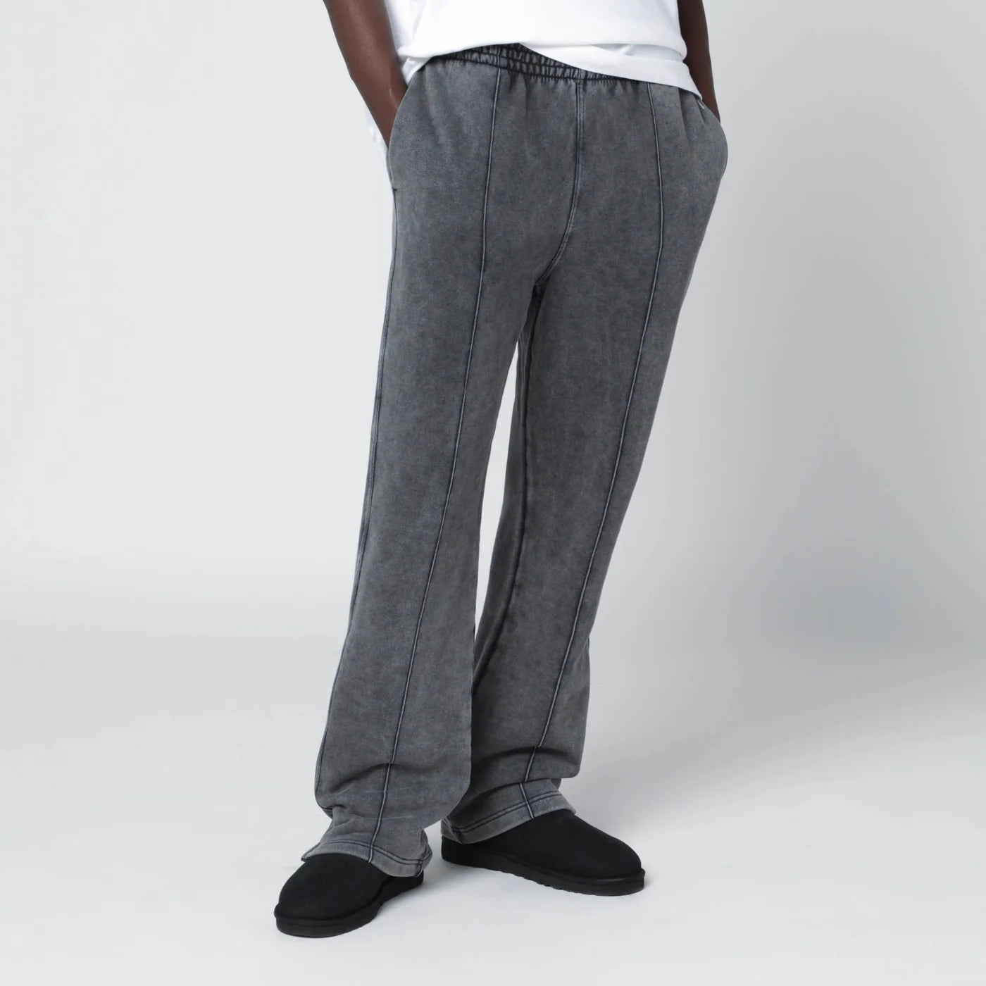 Represent Faded black cotton jogger pants