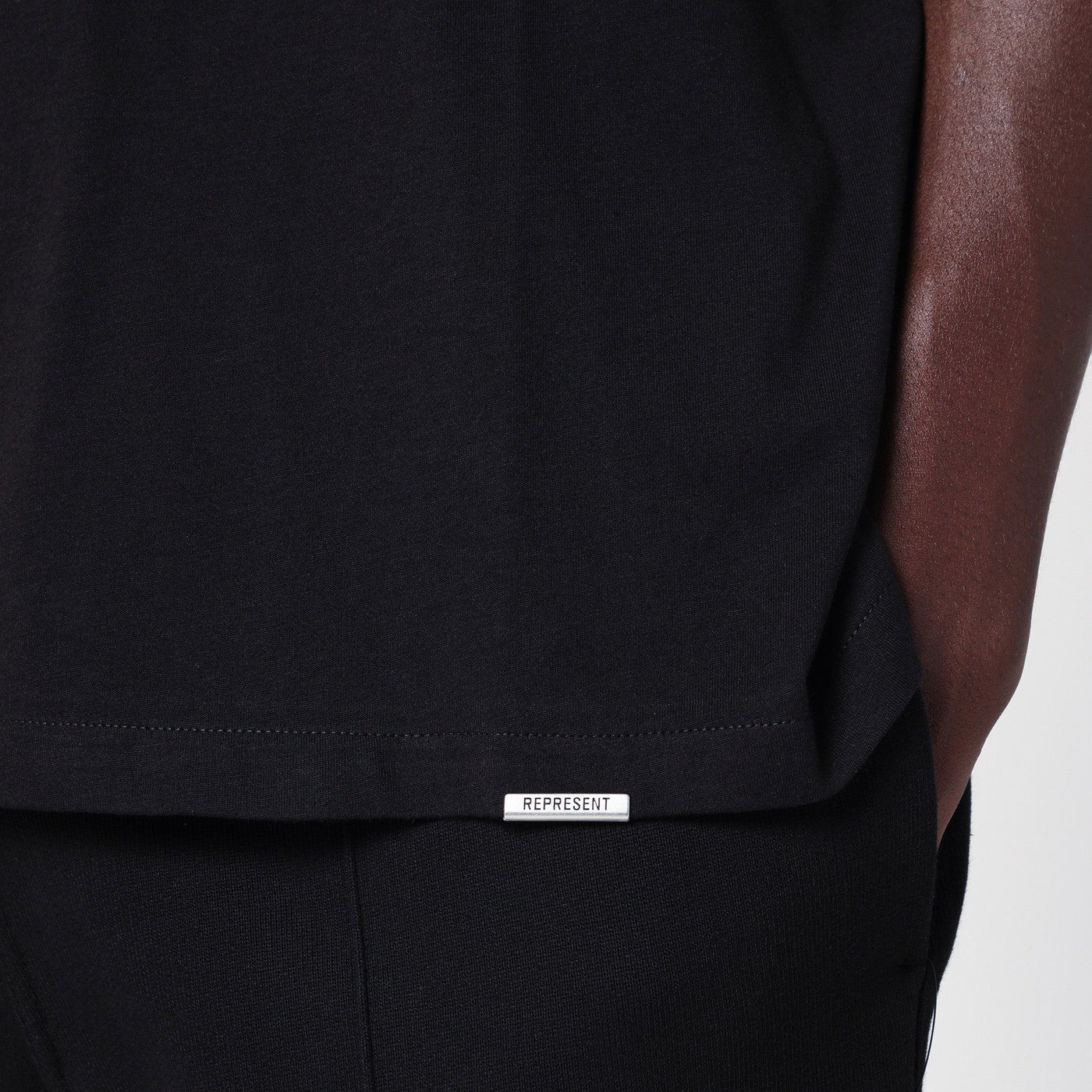 Represent black crew neck t-shirt