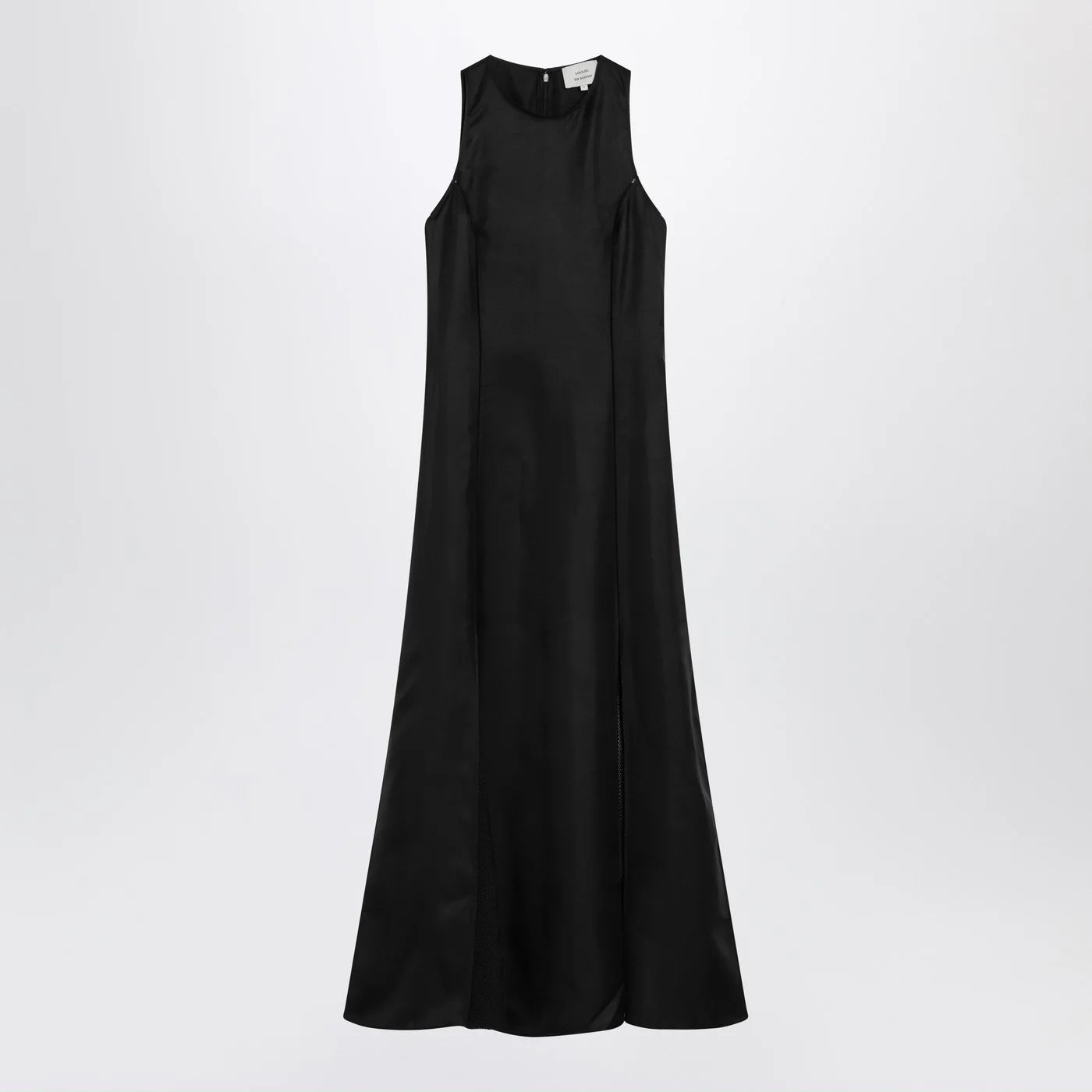 LouLou De Saison Iraka dress in black silk twill